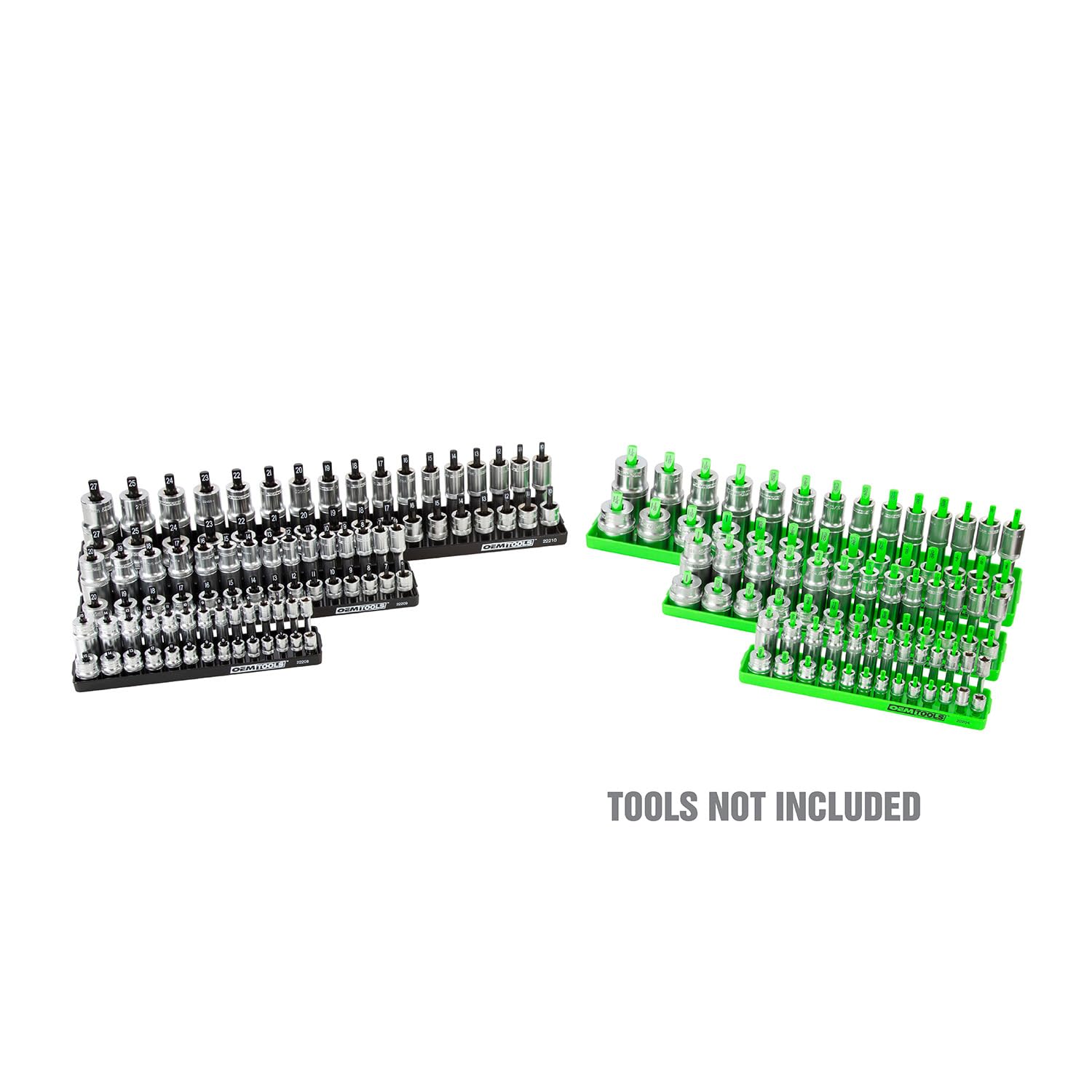 OEMTOOLS 22233 6-Piece Socket Organizer Set for 1/4