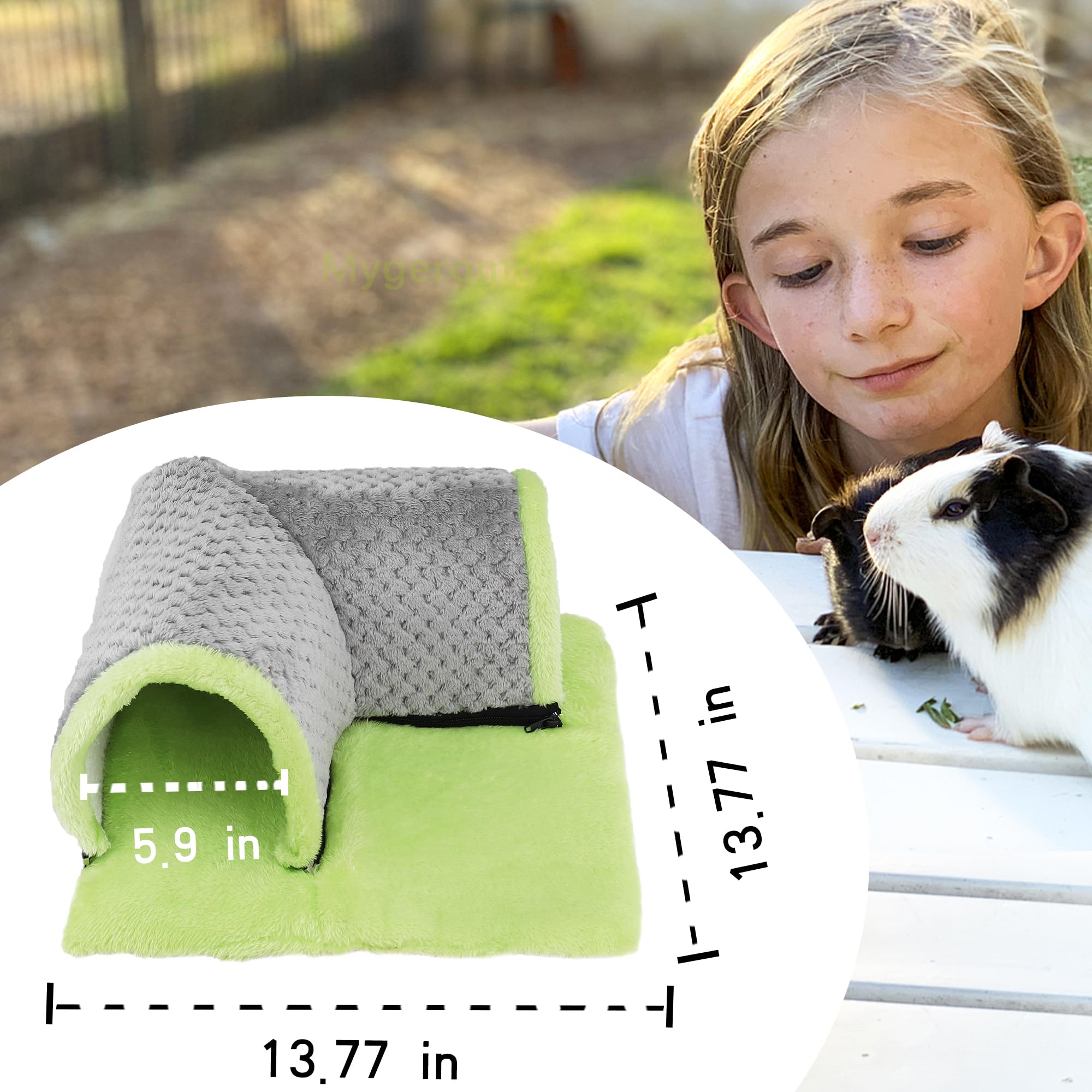 Washable Fleece Guinea Pig Hideout Tunnel for Cage - Cozy Removable Small Animal Tube for Winter Warmth - Perfect for Hamsters, Rabbits & Pet Rodents