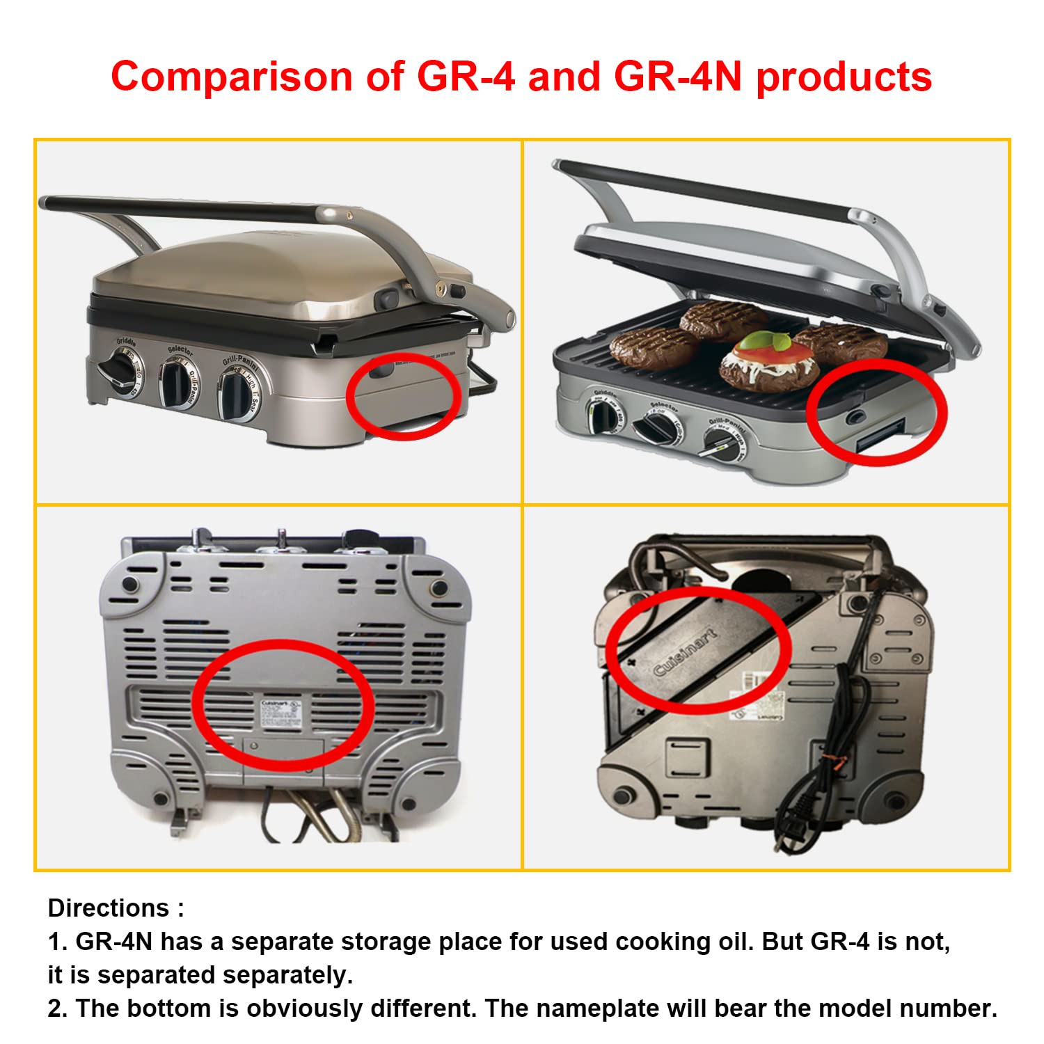 Nonstick Waffle Plates for Cuisinart Griddler GR-4N GR-5B GR-6 GRID-8N Series - Replacement Baking Plates for Perfect Homemade Waffles, Breakfast & Brunch Cooking