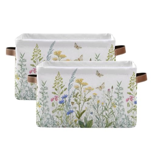 Vintage Colorful Herbs And Wild Flowers Floral 3