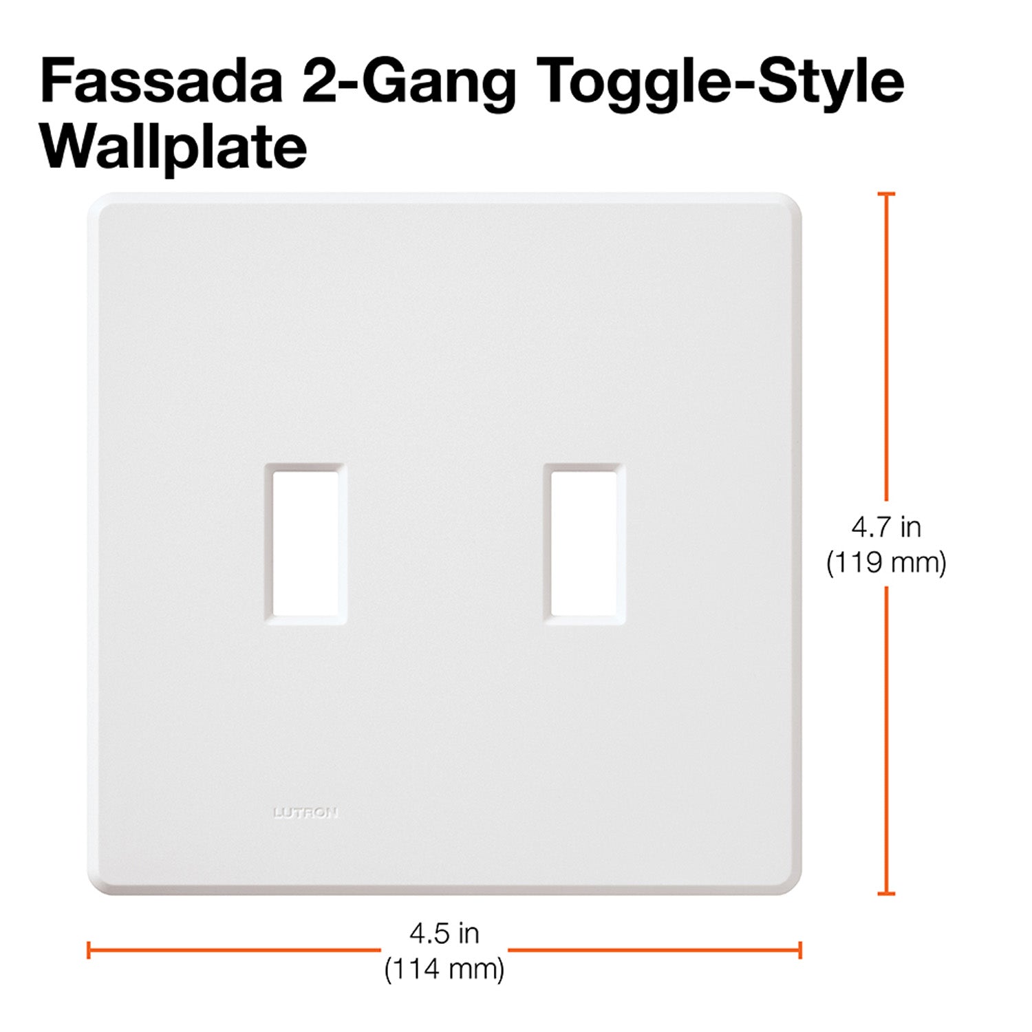 Ariadni 2 Gang Toggle Switch Wall Plate - White | Decorative Cover for Light Dimmers & Switches | Perfect for Home, Office & Commercial Electrical Upgrades