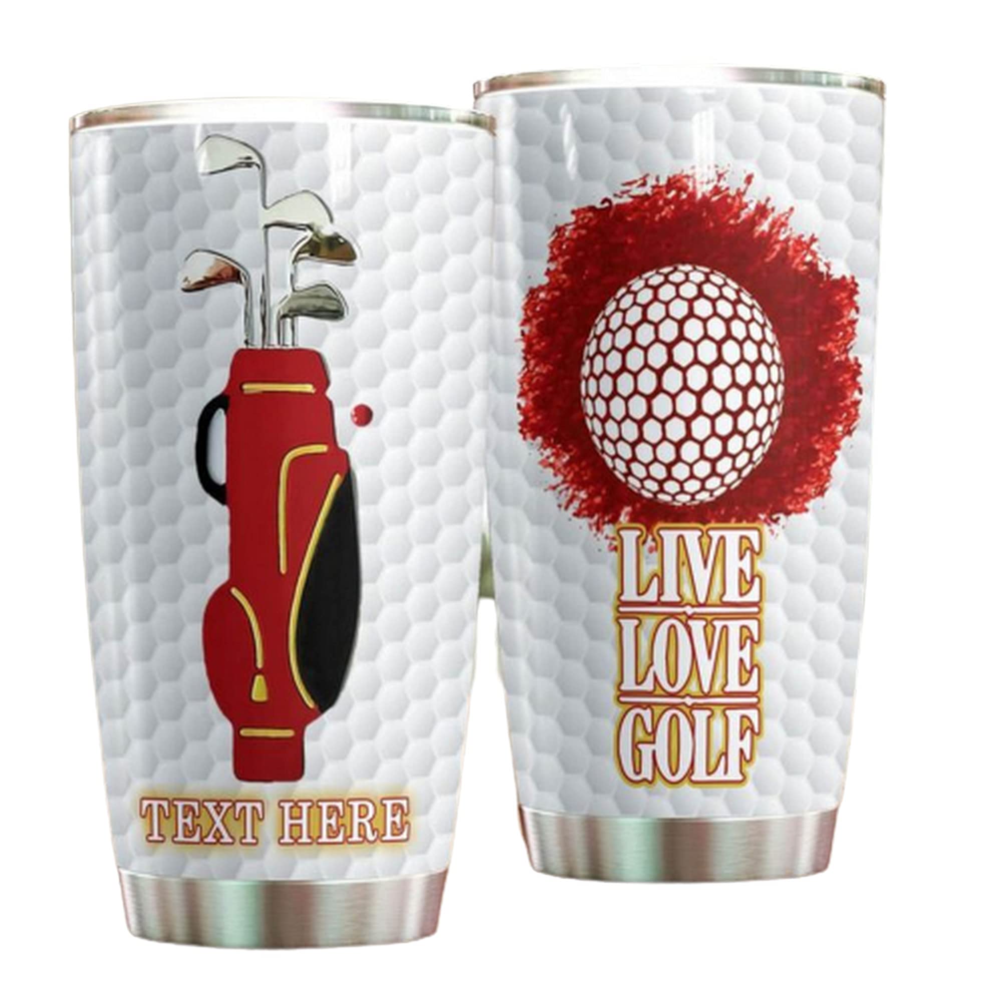 Personalized 20Oz & 30Oz Stainless Steel Tumbler with Lid - Double Wall Vacuum Insulated Travel Coffee Mug for Golf, Office & Outdoor Activities - ZDT10086