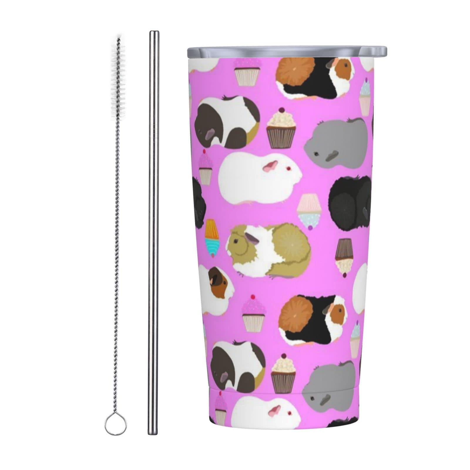 SWEET TANG 20oz Spill Proof Vacuum Insulated Stainless Steel Coffee Tumbler with Straw - Reusable Travel Mug for Hot & Cold Drinks, Fashion Design Tea Cup for Men & Women | Perfect for Office, Commuting, Camping & Gift Giving