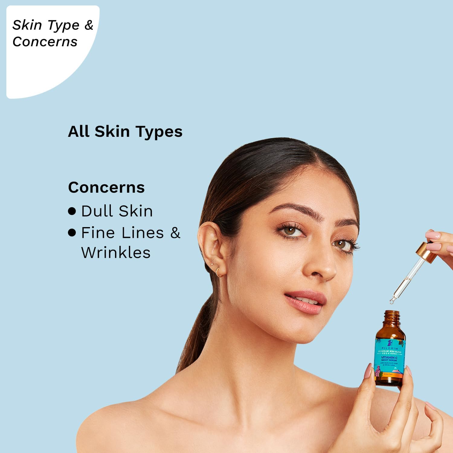 PILGRIM Korean 5% Vitamin C Face Serum (Oil Based) with Hyaluronic Acid for Glowing & Radiant Skin - Vegan & Cruelty-Free Skincare for Women & Men | 30ml | Perfect for Daily Anti-Aging Routine & Brightening Dull Skin