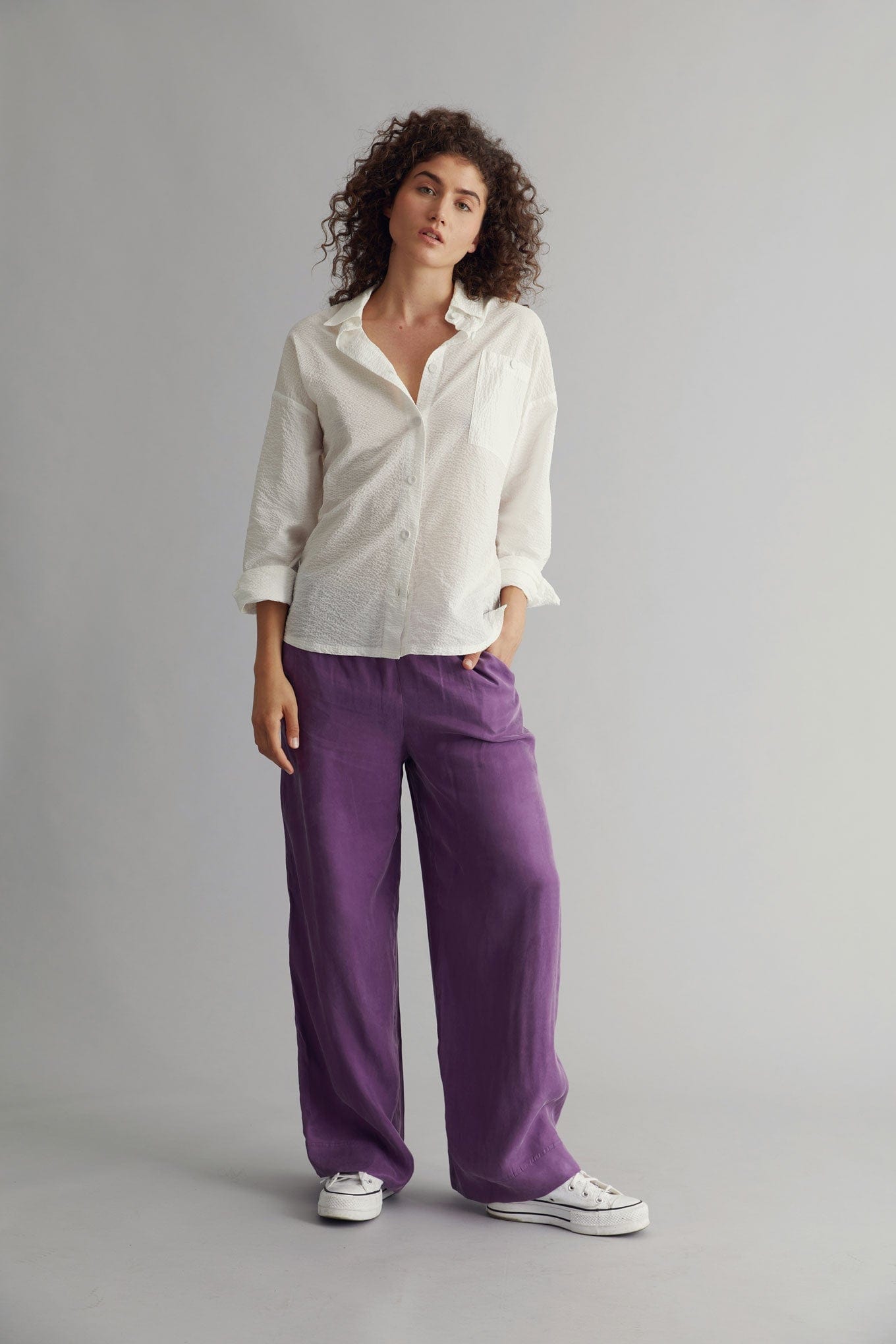 Hanako Organic Cotton Shirt for Women - Soft Breathable White T-Shirt | Casual Wear, Workout, Travel & Everyday Outfits