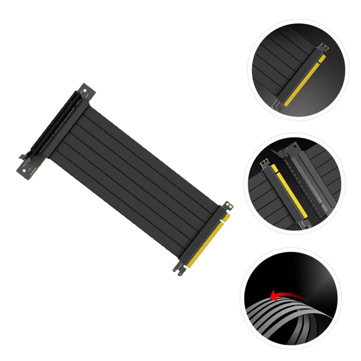 OSALADI 8-Pack 90 Degree PCIe 3.0 Extension Cable - 16x Riser Adapter with Copper Core for Gaming PC, Mining Rig, and Workstation Builds - High-Speed Data Transfer for Graphics Cards and Computer Components