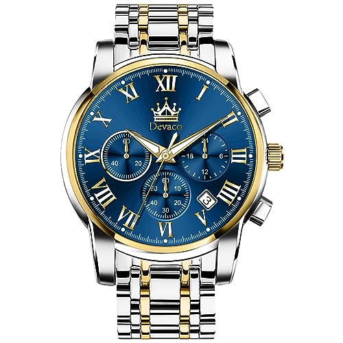 Silver+Gold+Blue Dial
