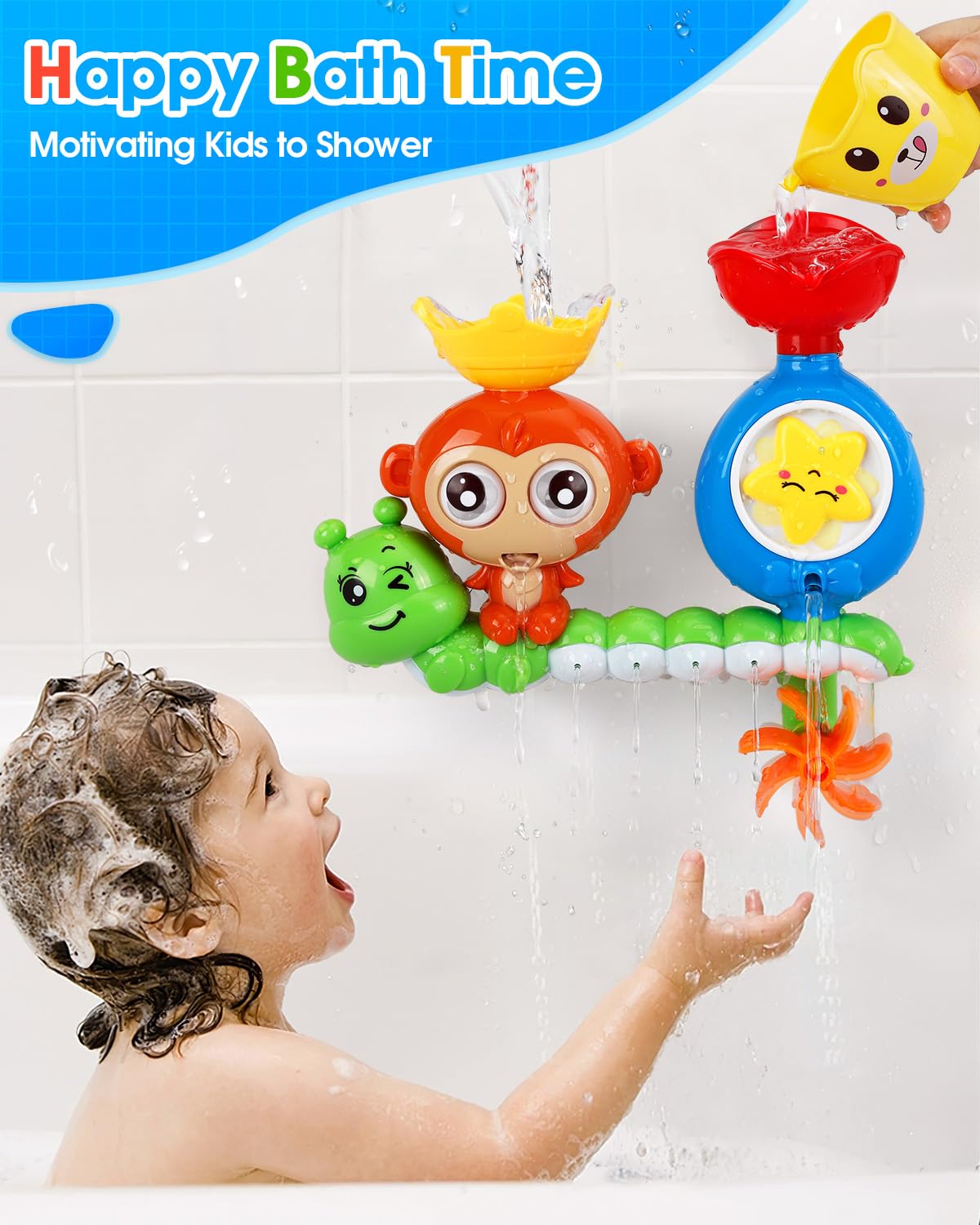 LULULIA Bath Toys for Toddlers 1-5 Years Old - Sensory Bath Toys for Babies 6-12 Months & Autism - Fun Educational Bath Time Gifts for Boys & Girls | Perfect for Bathtub Play, Sensory Development & Birthday Presents