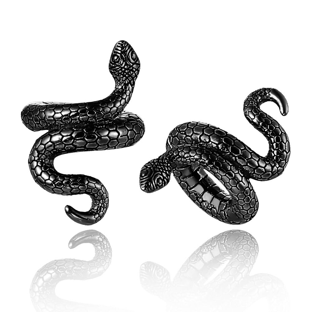 2 PCS Snake Ear Weights Lobes Clip Plugs Gauges - Hypoallergenic 316L Stainless Steel Body Jewelry for Men & Women | Perfect for Stretching, Piercing, and Everyday Fashion Accessories