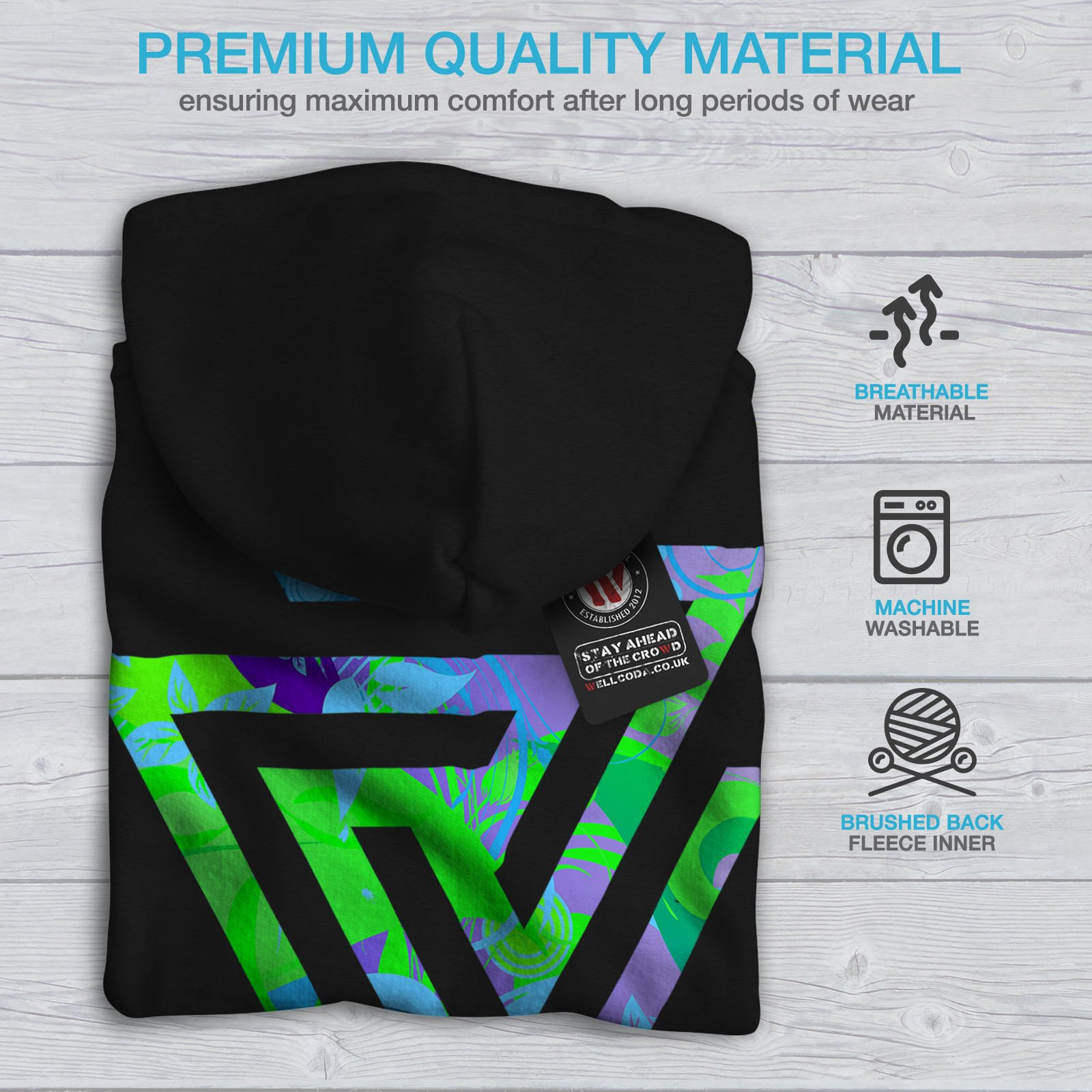 Wellcoda Modern Symbolism Abstract Print Men's Hoodie - Stylish Pullover Sweatshirt with Artistic Back Design for Casual Wear & Street Fashion