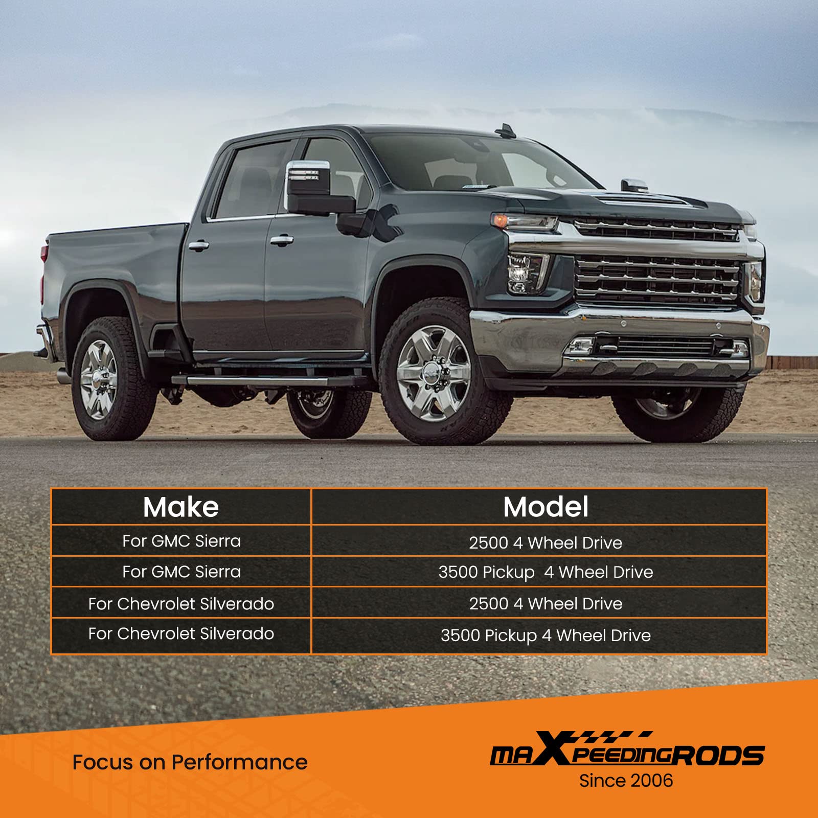 maXpeedingrods 5000 lbs Rear Air Suspension Bags Kit - Compatible with GMC Sierra & Chevrolet Silverado 2500HD/3500HD 4WD (2020-2025 Models) | Heavy Duty Air Spring Kit for Towing, Hauling & Off-Road Adventures