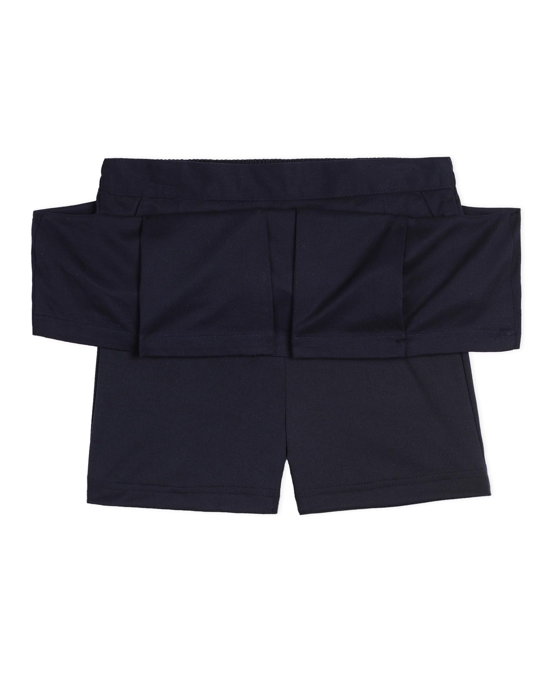 Nautica Girls' Pleated School Uniform Skirt with Built-in Undershorts & Comfortable Knit Waistband - Perfect for School, Church & Special Occasions