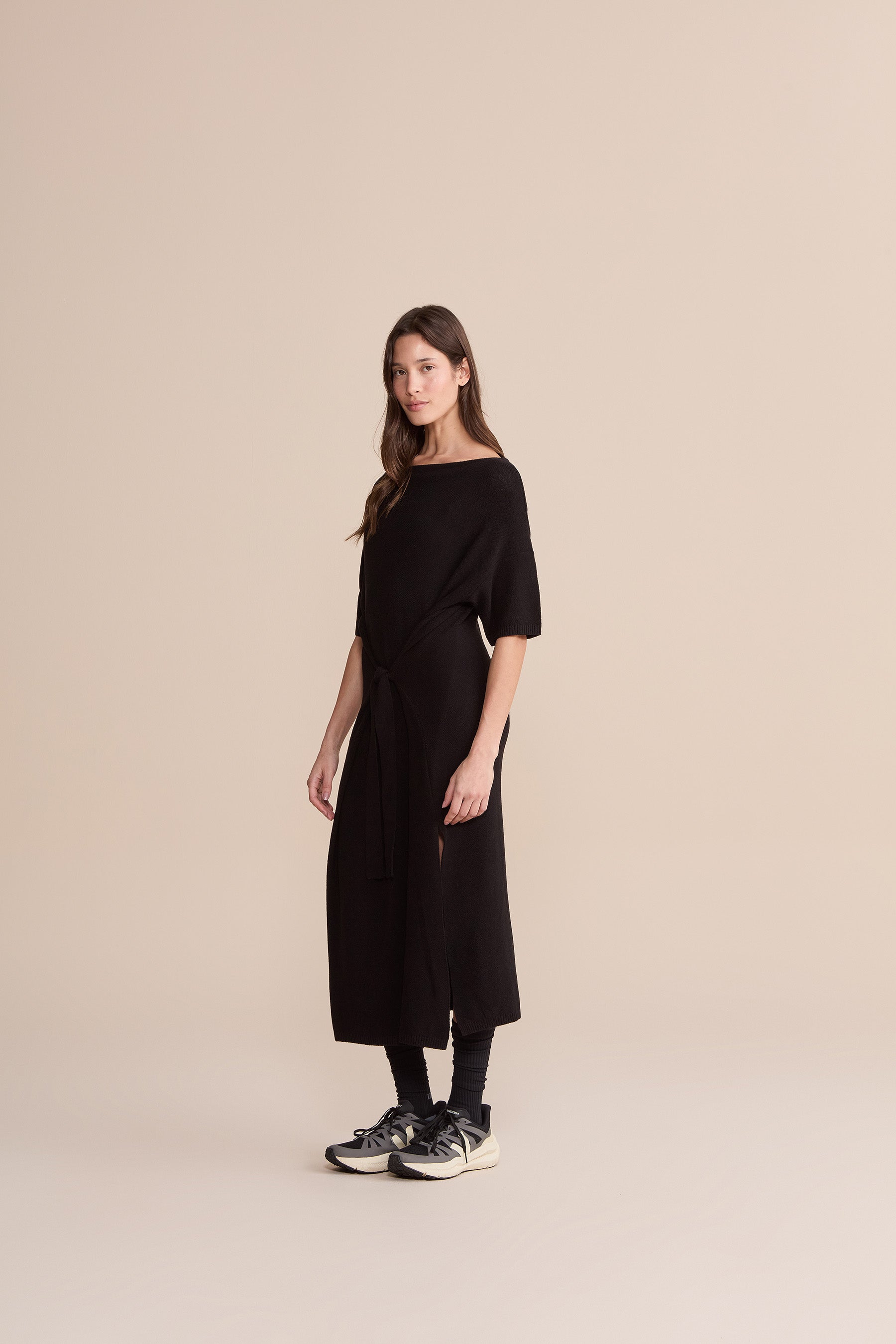Stylish Midi Mesh Stitch Knit Dress for Women | Flattering Casual & Party Wear | Perfect for Date Nights, Office Outfits & Summer Events