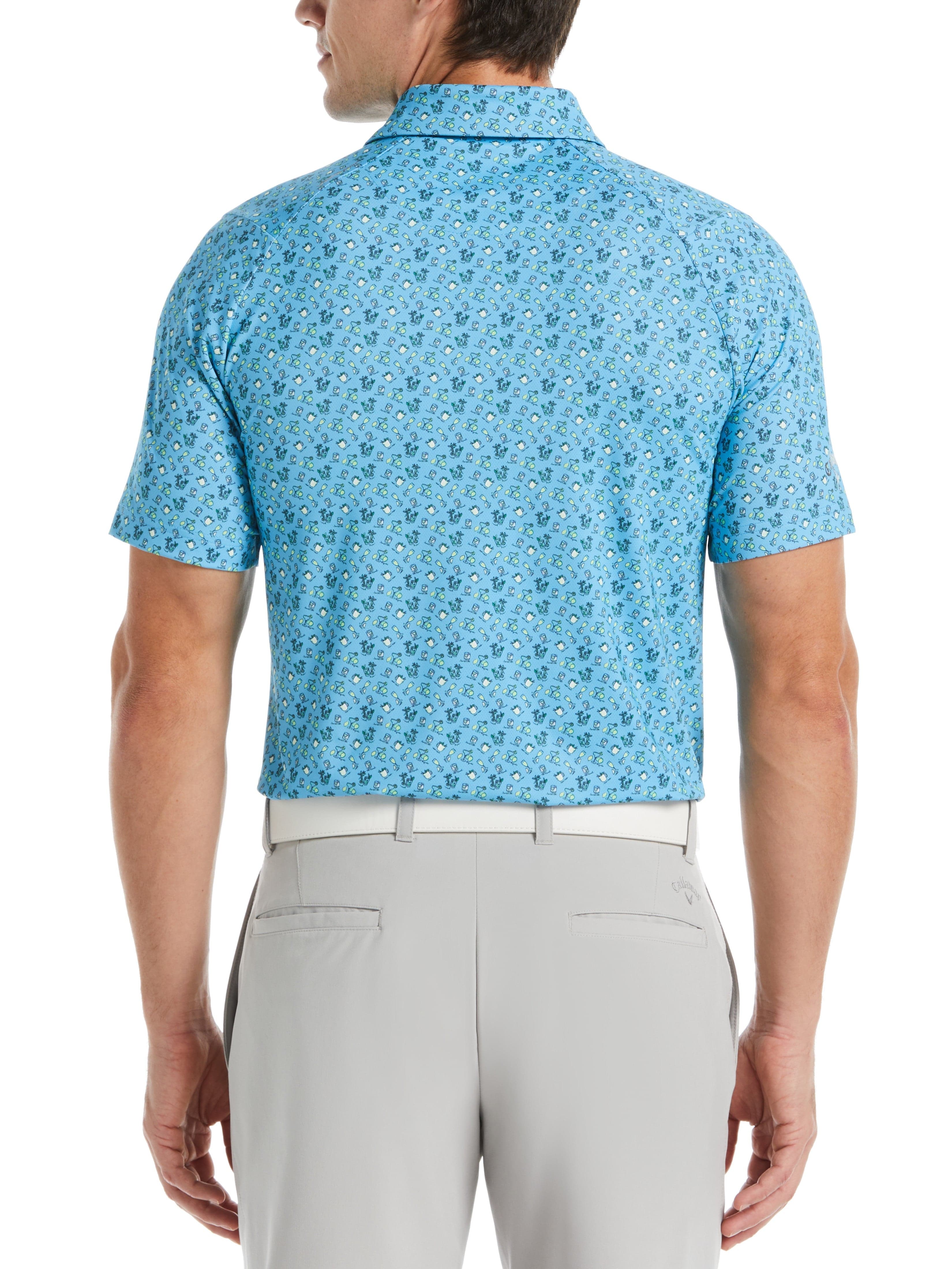 Men's Funny Print Golf Polo Shirt - Comfortable & Stylish for Casual Wear, Golf Outings & Outdoor Activities