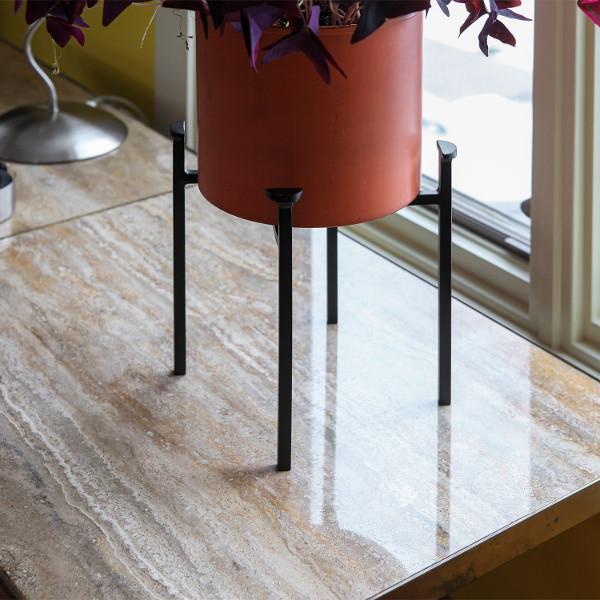 Eileen Plant Stand - Modern Indoor & Outdoor Flower Holder for Home, Garden, Balcony Decor | Perfect for Succulents, Potted Plants, Herbs | Sturdy Metal Design with Rust-Resistant Finish