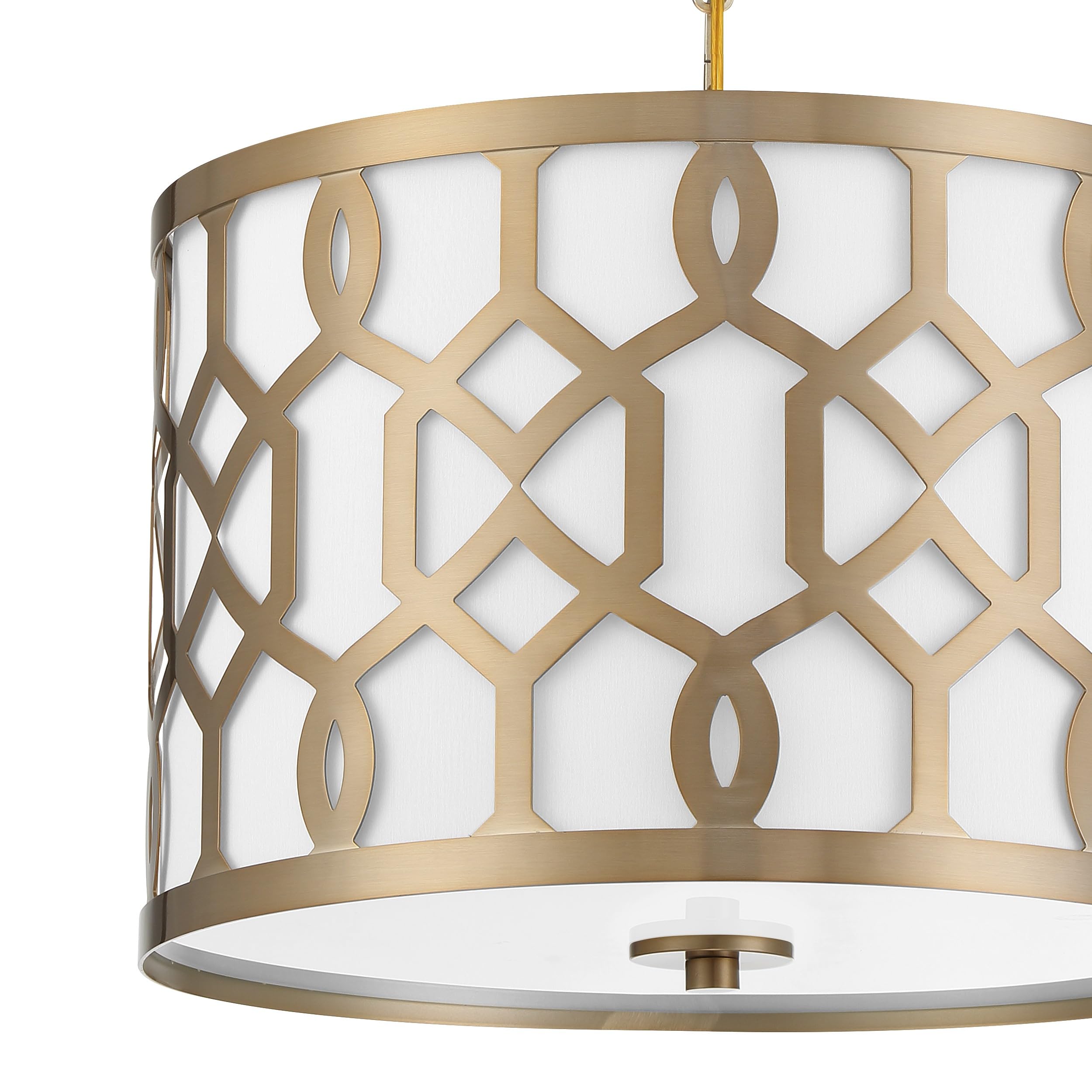 Crystorama Libby Langdon Jennings 3-Light Aged Brass Chandelier - Elegant Dining Room Lighting Fixture for Modern Farmhouse & Traditional Home Decor