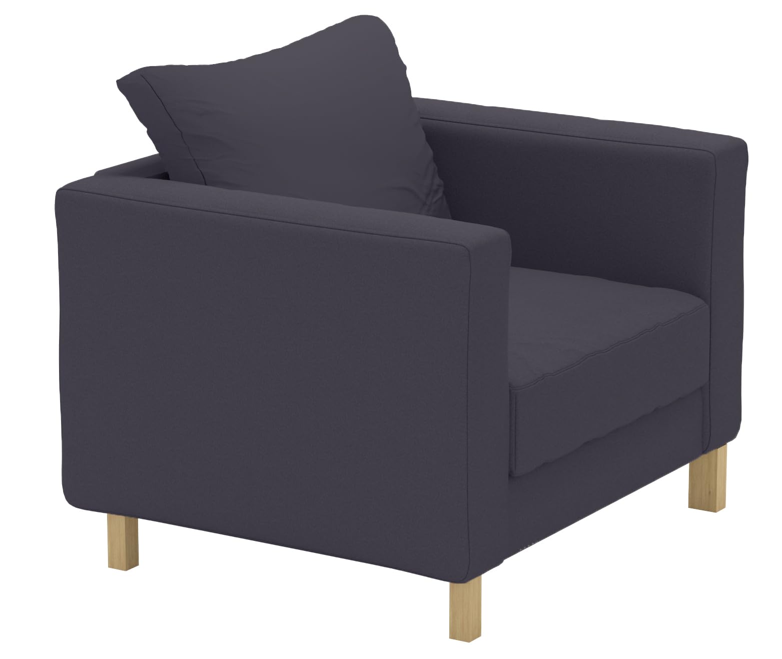 Durable Custom-Made Karlstad Chair Cover Replacement for IKEA Karlstad Armchair - Polyester Flax Dark Gray | Perfect for Living Room, Office & Home Decor