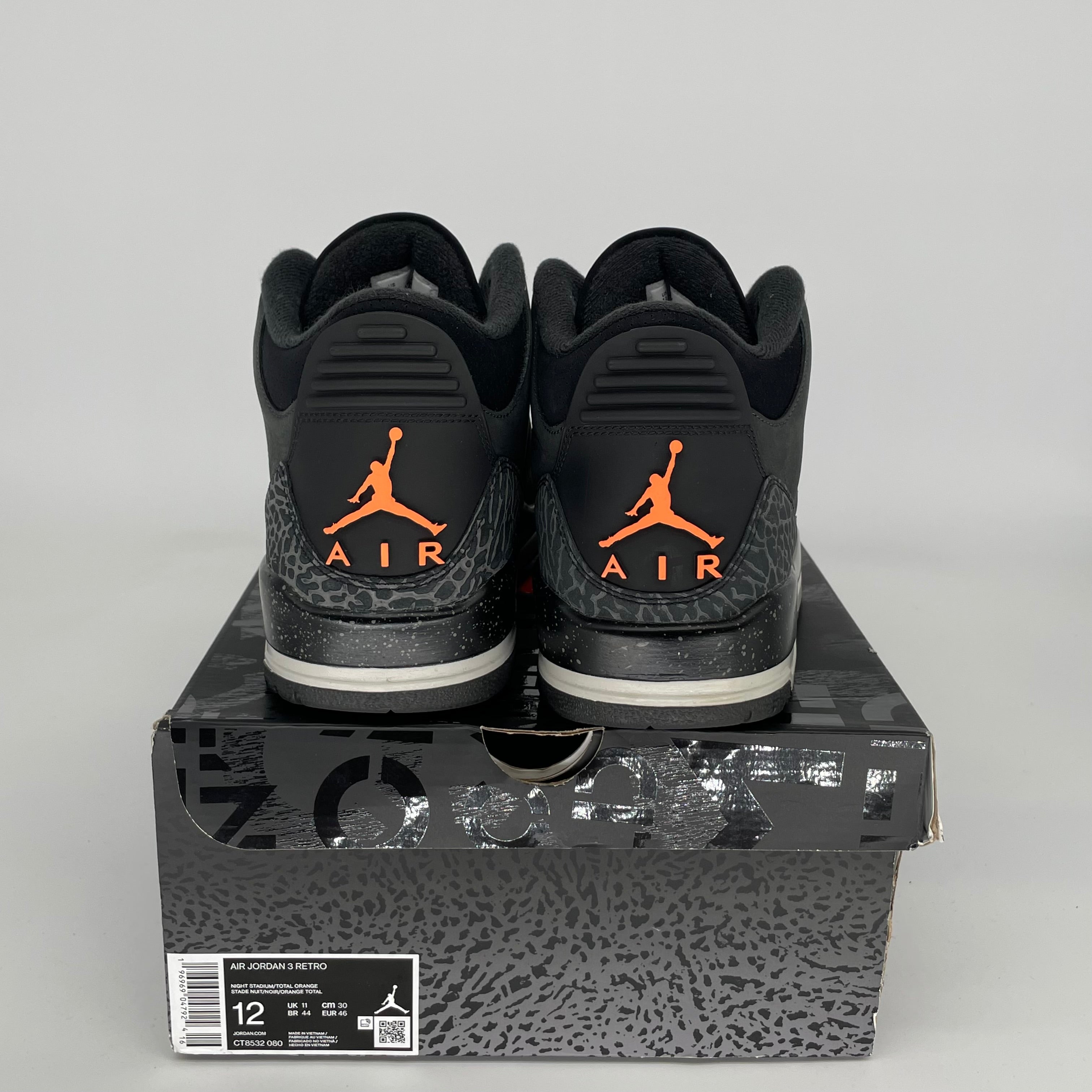 AIR JORDAN 3 FEAR PACK Men's Basketball Shoes - Size 12 (CT8532-080) - Retro Sneakers for Streetwear & Sports Performance