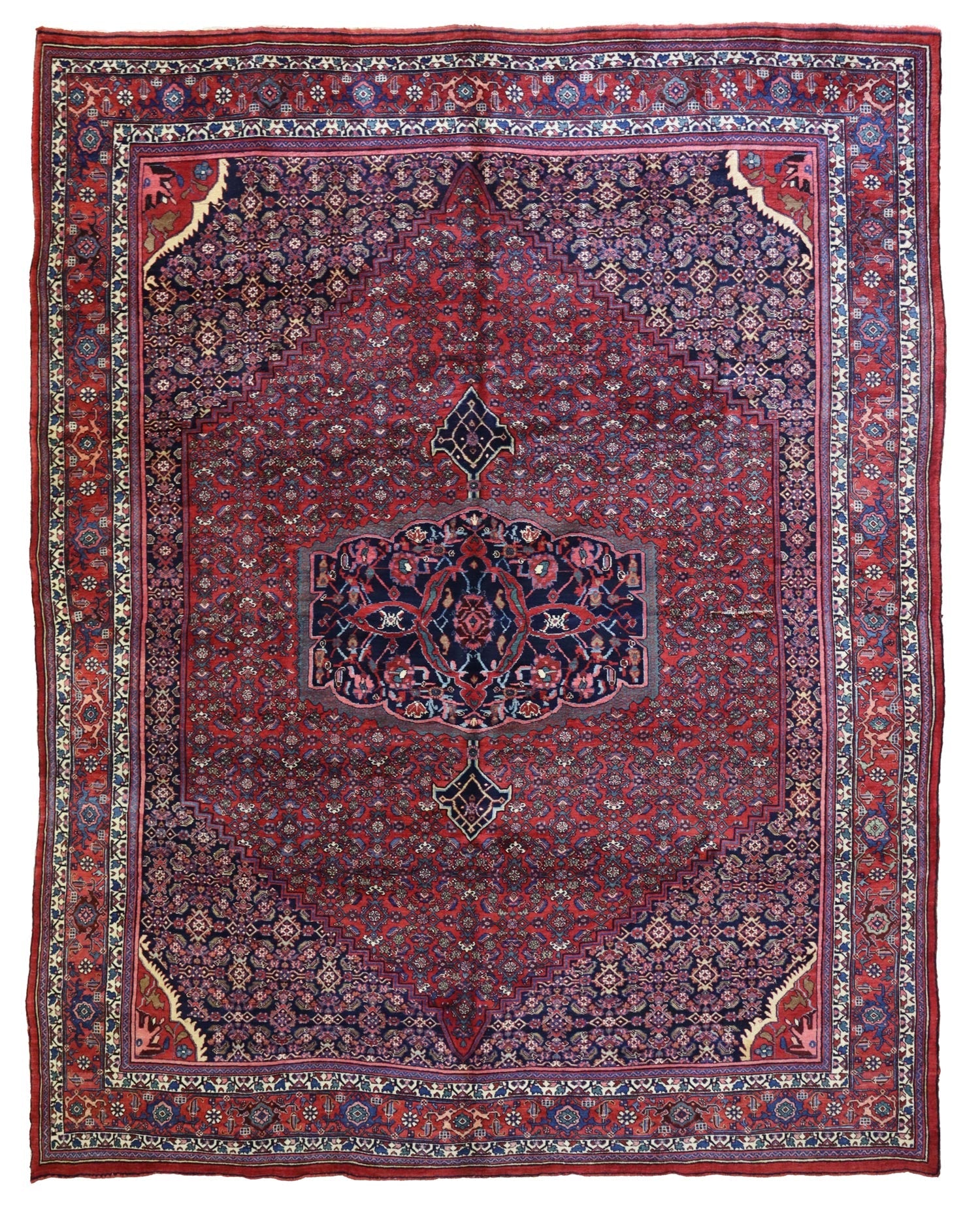 Handwoven Antique Bijar Tribal Rug - Traditional Persian Carpet for Home Decor, Living Room, Bedroom - J67822