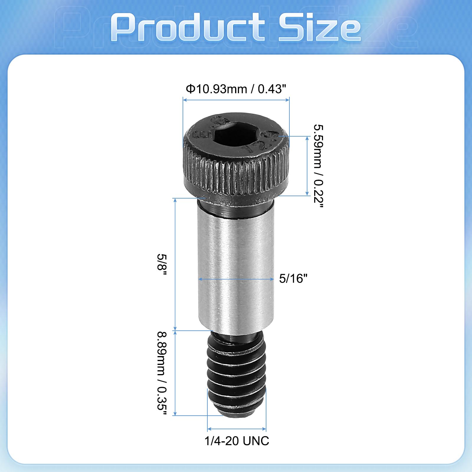 Alloy Steel Hex Socket Shoulder Screws 5/16