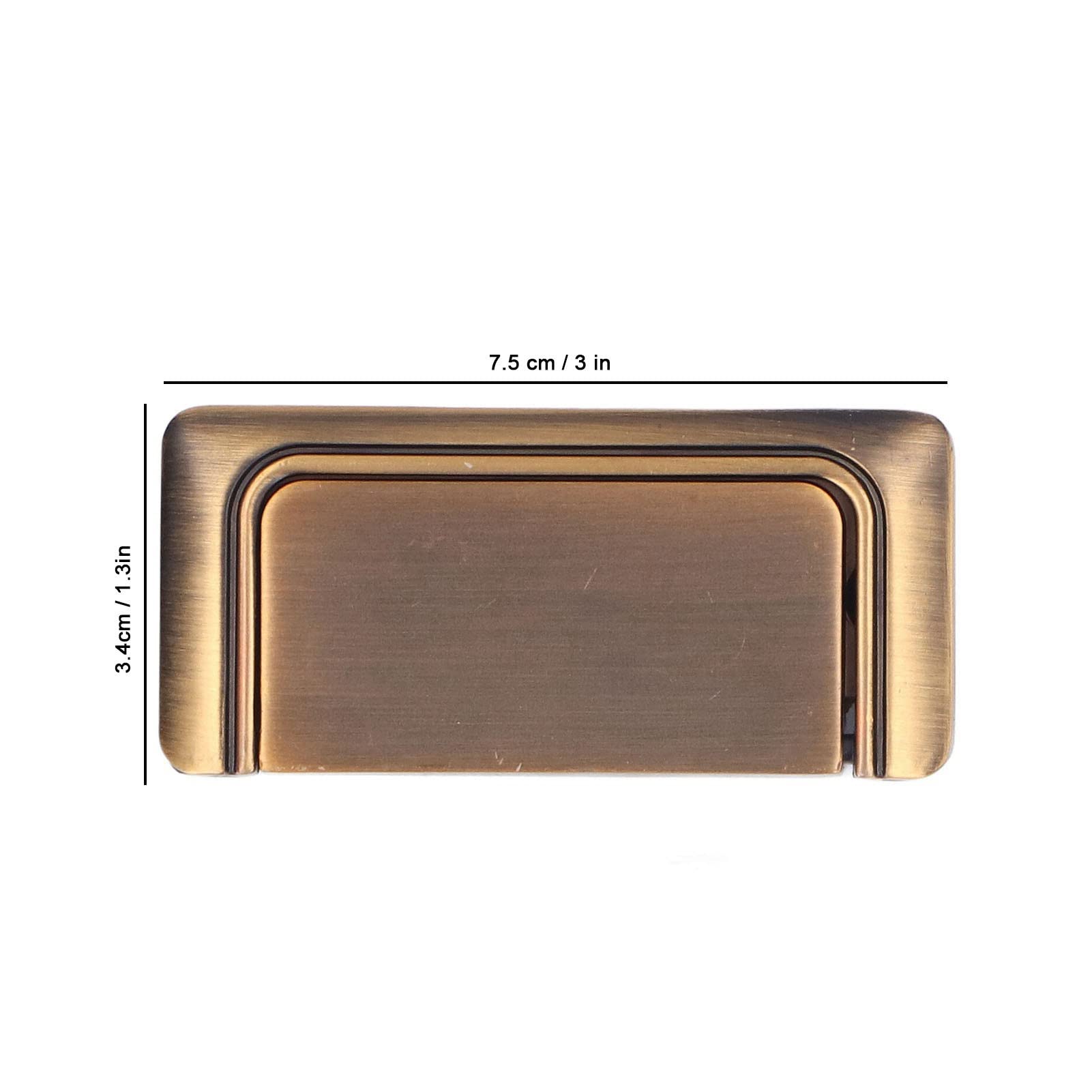 GOTOTOP Concealed Cabinet Handle - Matte Black Recessed Door Pull for Drawers, Wardrobes & Cabinets | Minimalist Retro Design for Modern Home & Office Use