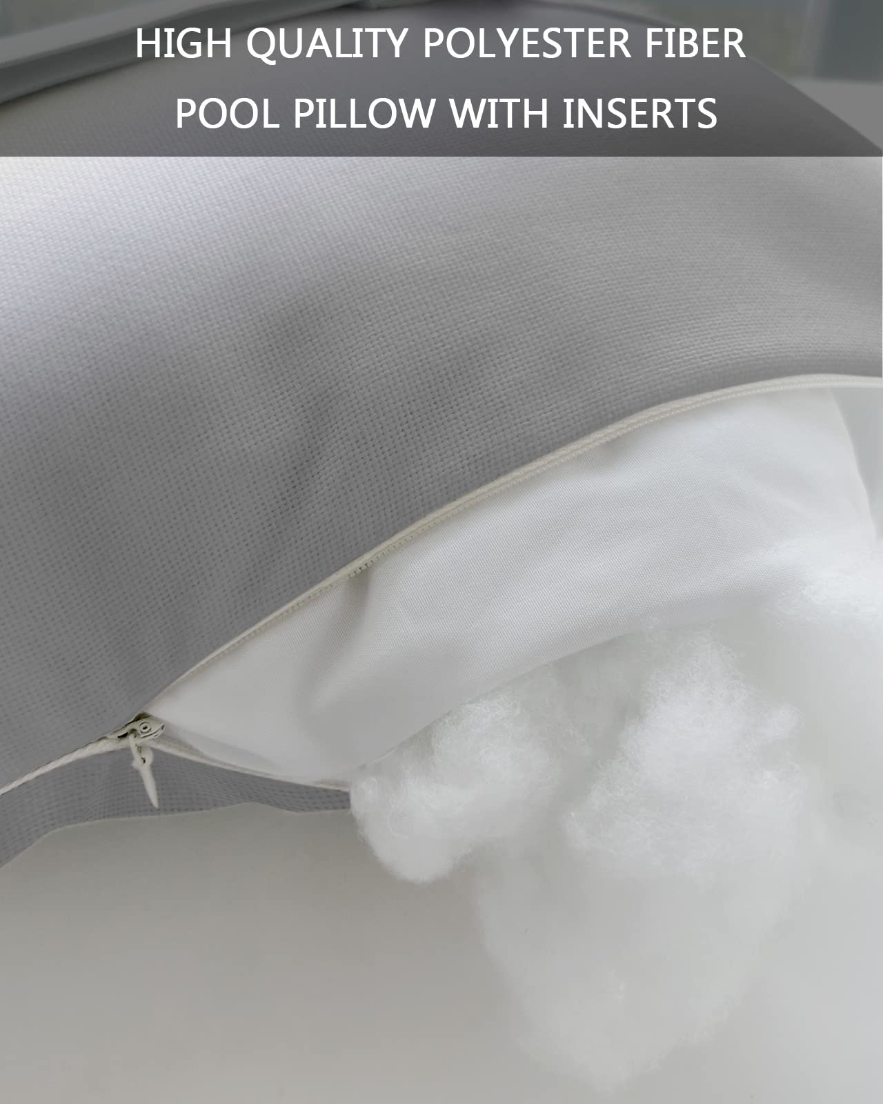 Outdoor Chaise Lounge Head Pillow - 2 Pack Soft Lumbar Support Cushions with Elastic Straps (11x16 Inch) - Yellow & Gray Ombre Throw Pillows for Patio, Pool, Beach - Perfect for Sunbathing & Relaxation