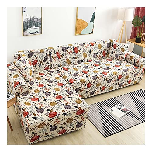 L-Shaped Sectional Sofa Slipcover - 1-Piece Recliner Couch Cover with Pillow Protector | Pet & Dog Proof Furniture Protector for Living Room | Perfect for Homes with Pets, Kids & Everyday Use