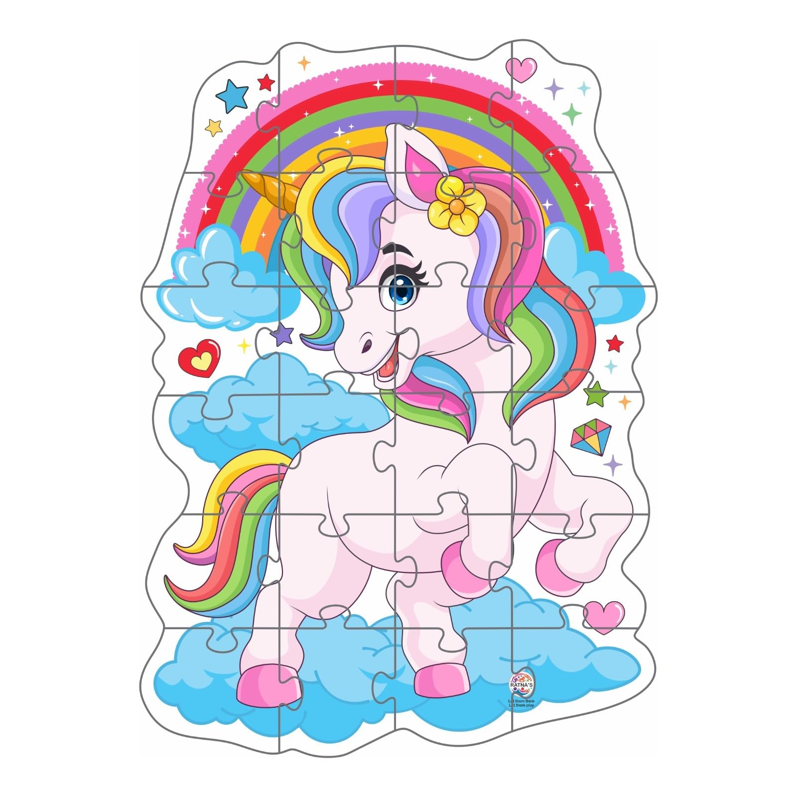 My First Big Unicorn Jigsaw Puzzle - 24-Piece Large Floor Puzzle for Toddlers Ages 2-4 | Educational Learning Toy for Preschoolers | Perfect for Birthday Gifts & Indoor Playtime