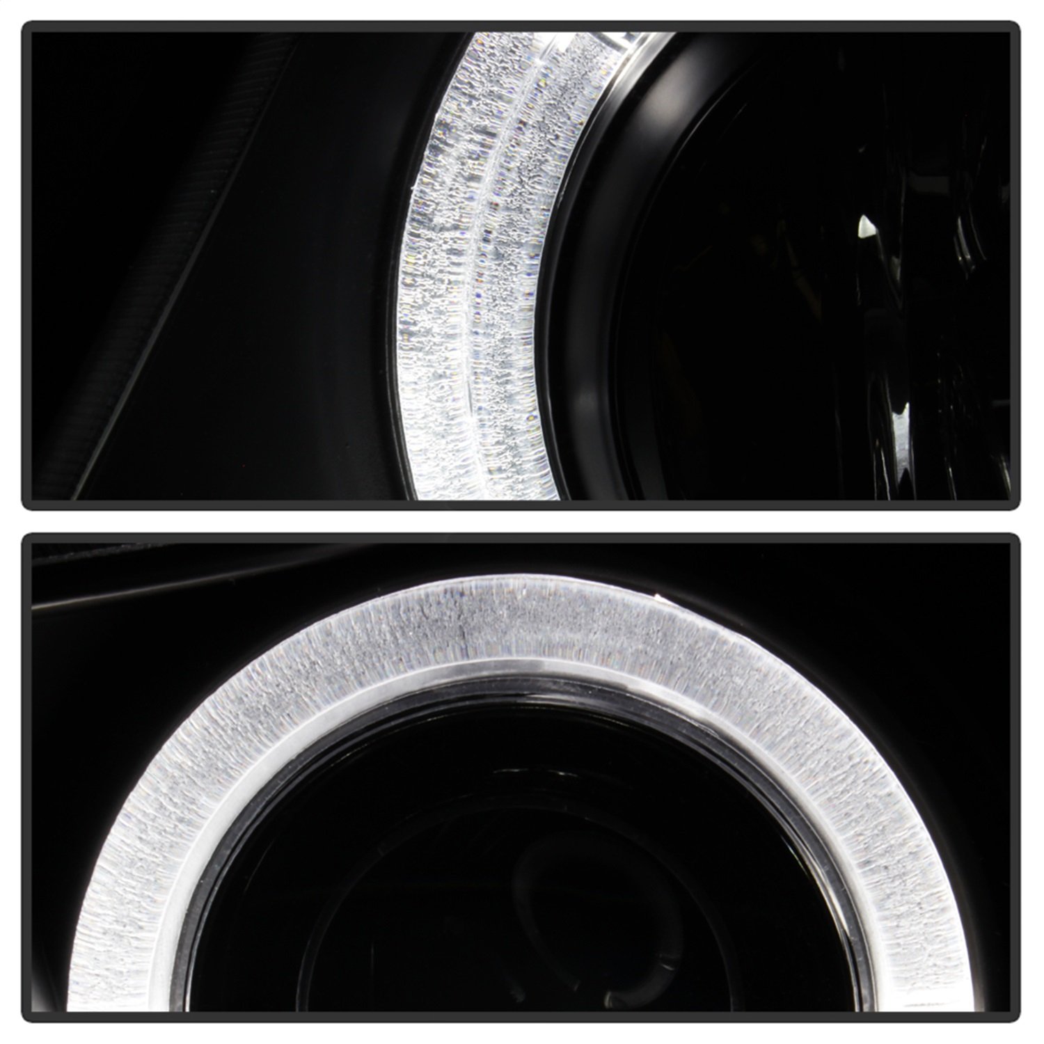 Spyder Auto 5010780 LED Halo Projector Headlights - Black/Clear - High Performance Lighting for Trucks & Jeeps - Perfect for Off-Roading & Night Driving