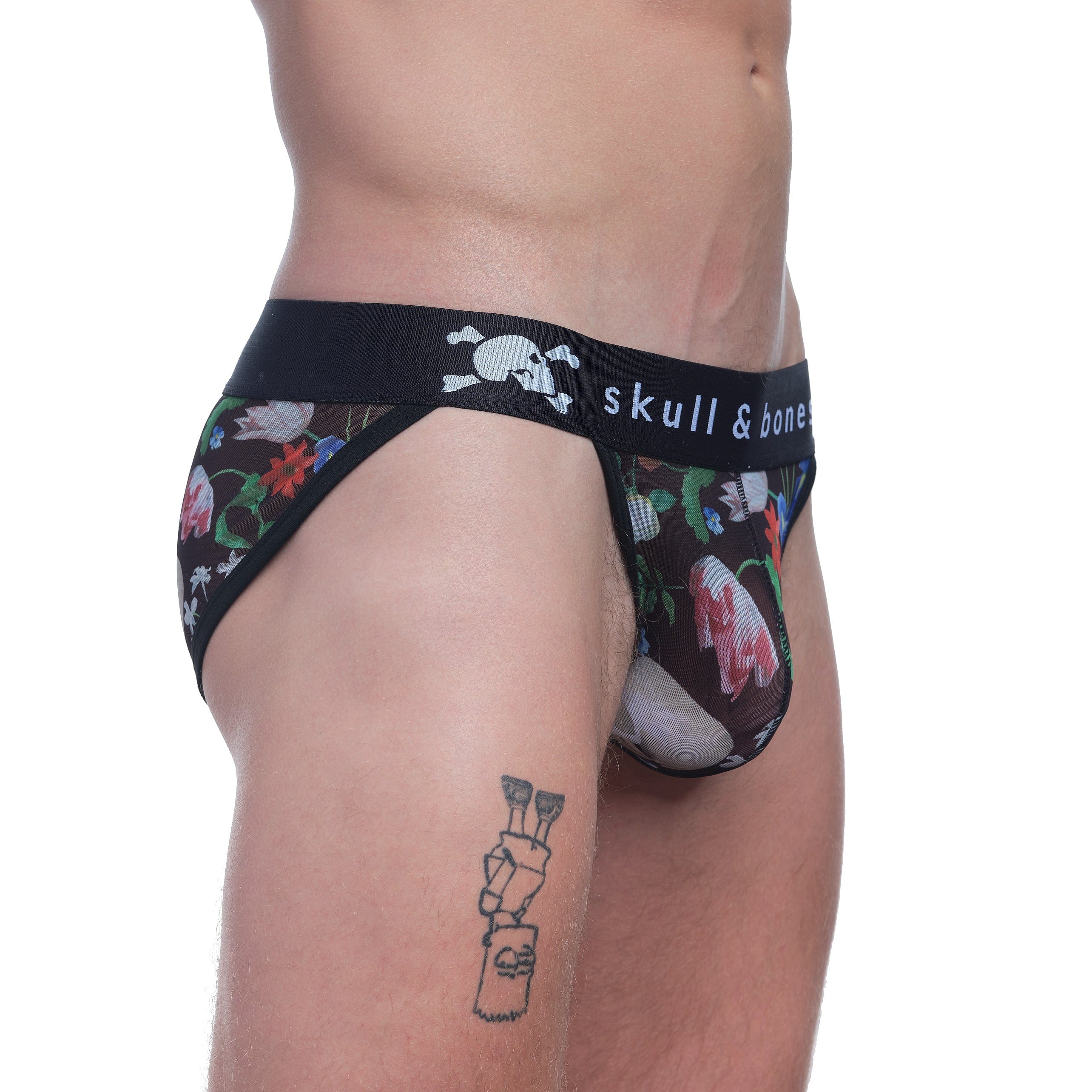 Dutch Floral Mesh Sport Brief - Breathable Comfort Underwear for Men, Workout & Activewear - Perfect for Gym, Running, and Everyday Wear