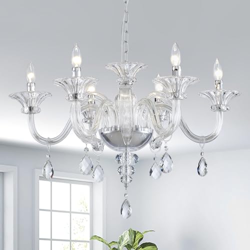 Clear 6-Light with Crystal Ball