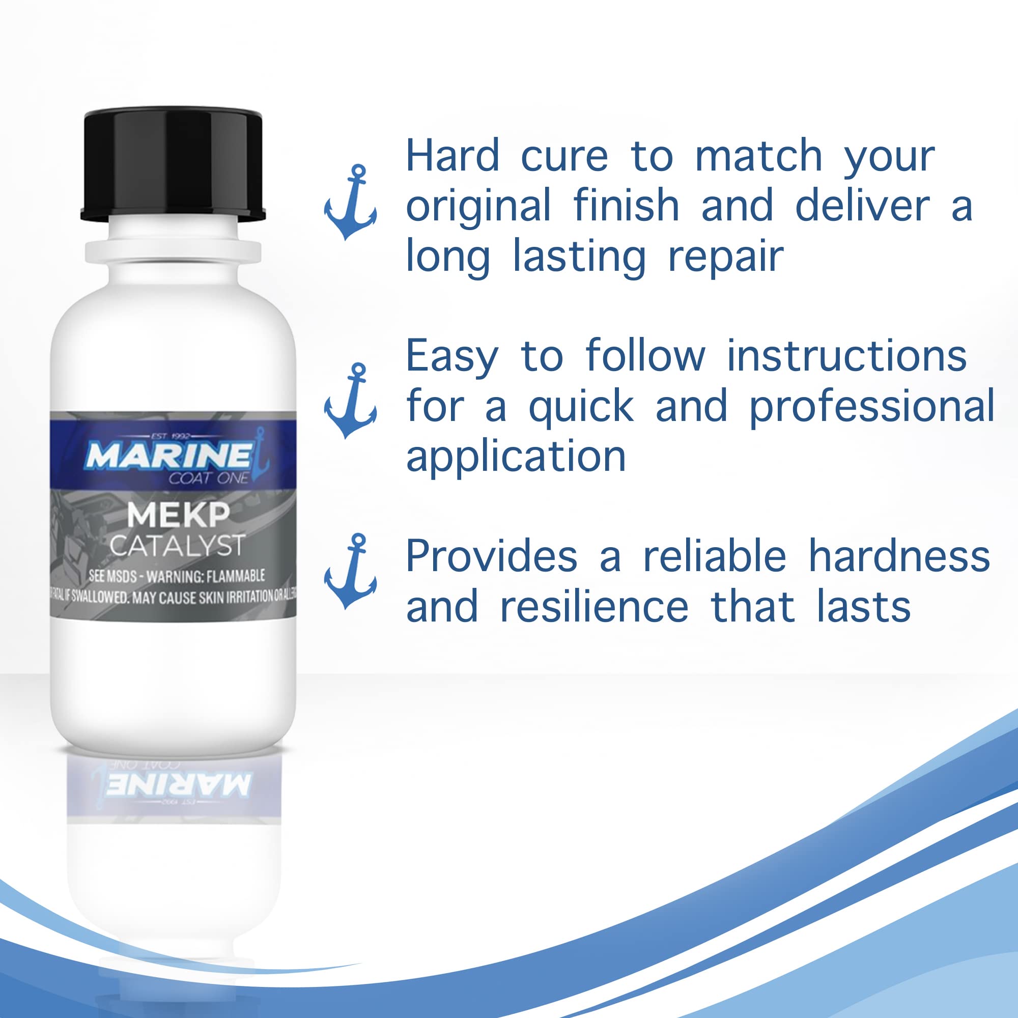 Premium ISO/NPG Clear Gel Coat Without Wax - 1 Gallon Kit with MEKP Catalyst for Marine, Automotive & DIY Fiberglass Repair - High Gloss Finish for Boats, Cars & Watercraft