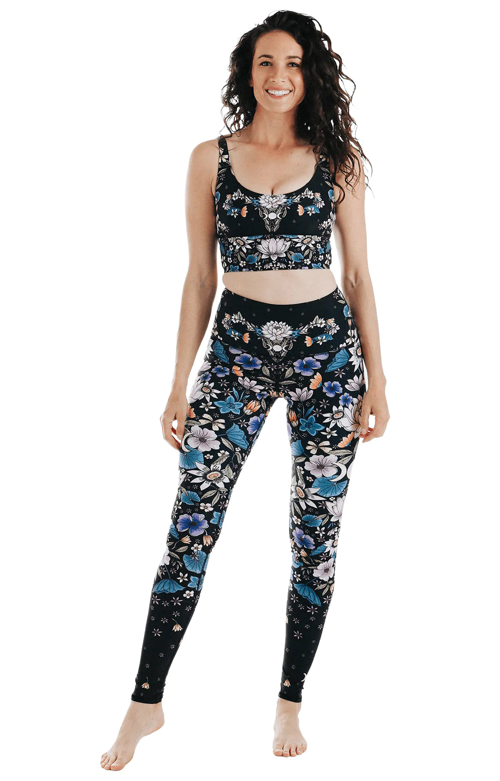 Divine Feminine Printed High Waist Yoga Pants for Women - Stretchy Workout Leggings for Yoga, Gym & Lounge Wear