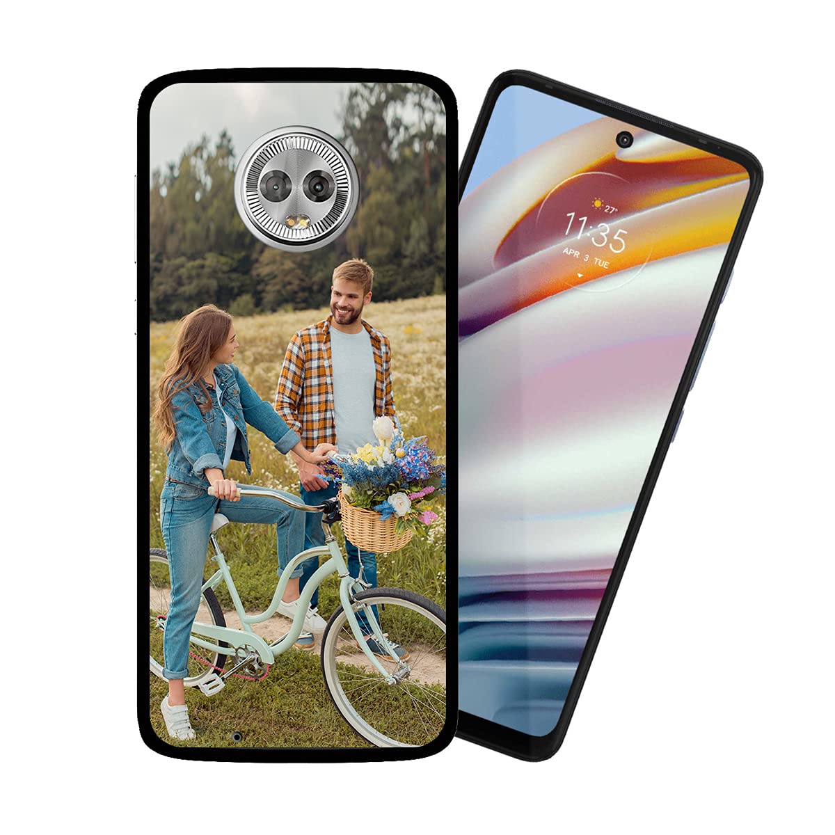 Custom Photo Case for Moto G6 - Personalized Picture Phone Cover | Shockproof Silicone Protective Case | Soft Candy Design | Christmas Birthday Thanksgiving Gift Idea | Perfect for Travel, Work & Everyday Use