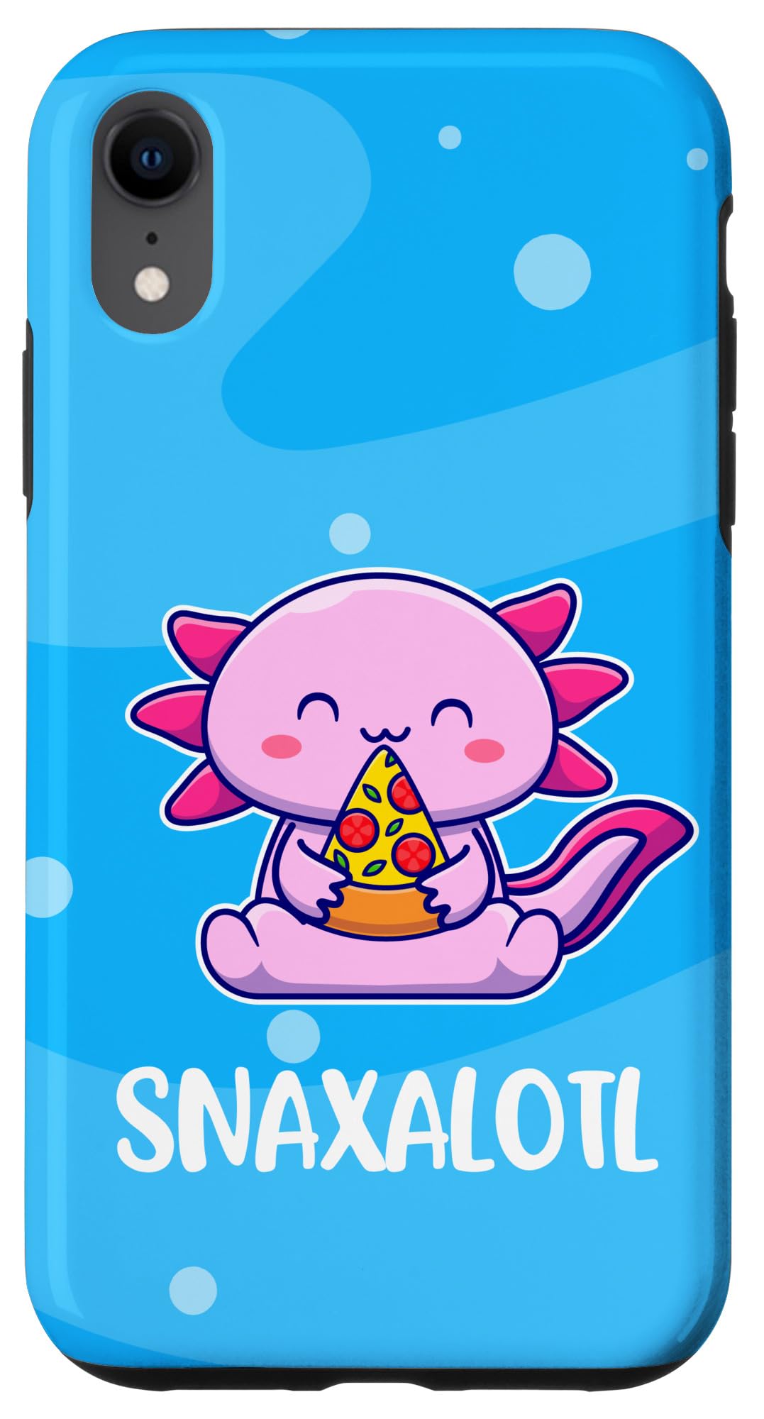 Cute Axolotl Eating Pizza iPhone XR Case - Fun Protective Phone Cover for iPhone XR - Perfect Gift for Animal Lovers & Pizza Enthusiasts - Great for Daily Use, School, Work & Travel