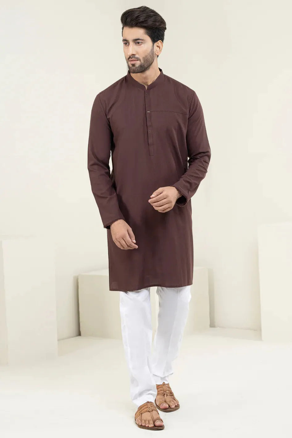 Stylish Blended Maroon Kurta for Women - Traditional Indian Tunic Top - Perfect for Festivals, Weddings & Casual Wear