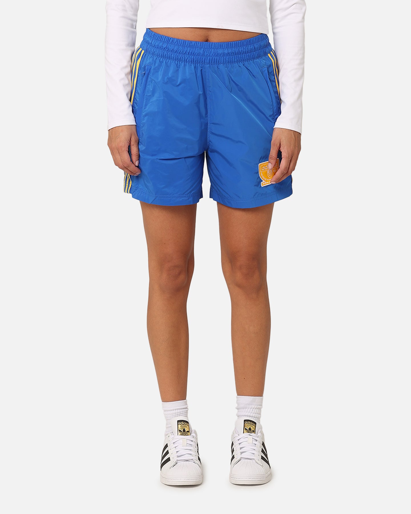 Adidas Graphic Sprinter Shorts for Men - Blue Athletic Running Shorts with Comfort Fit - Perfect for Gym, Jogging & Casual Wear