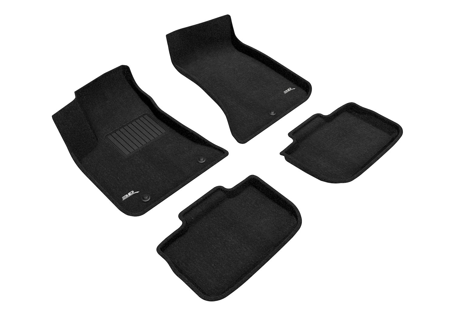 3D MAXpider All-Weather Custom Fit Floor Mats for 2011-2021 Dodge Charger RWD - Premium Carpeted Liners (1st & 2nd Row) - Perfect for Daily Commutes, Road Trips & Winter Protection