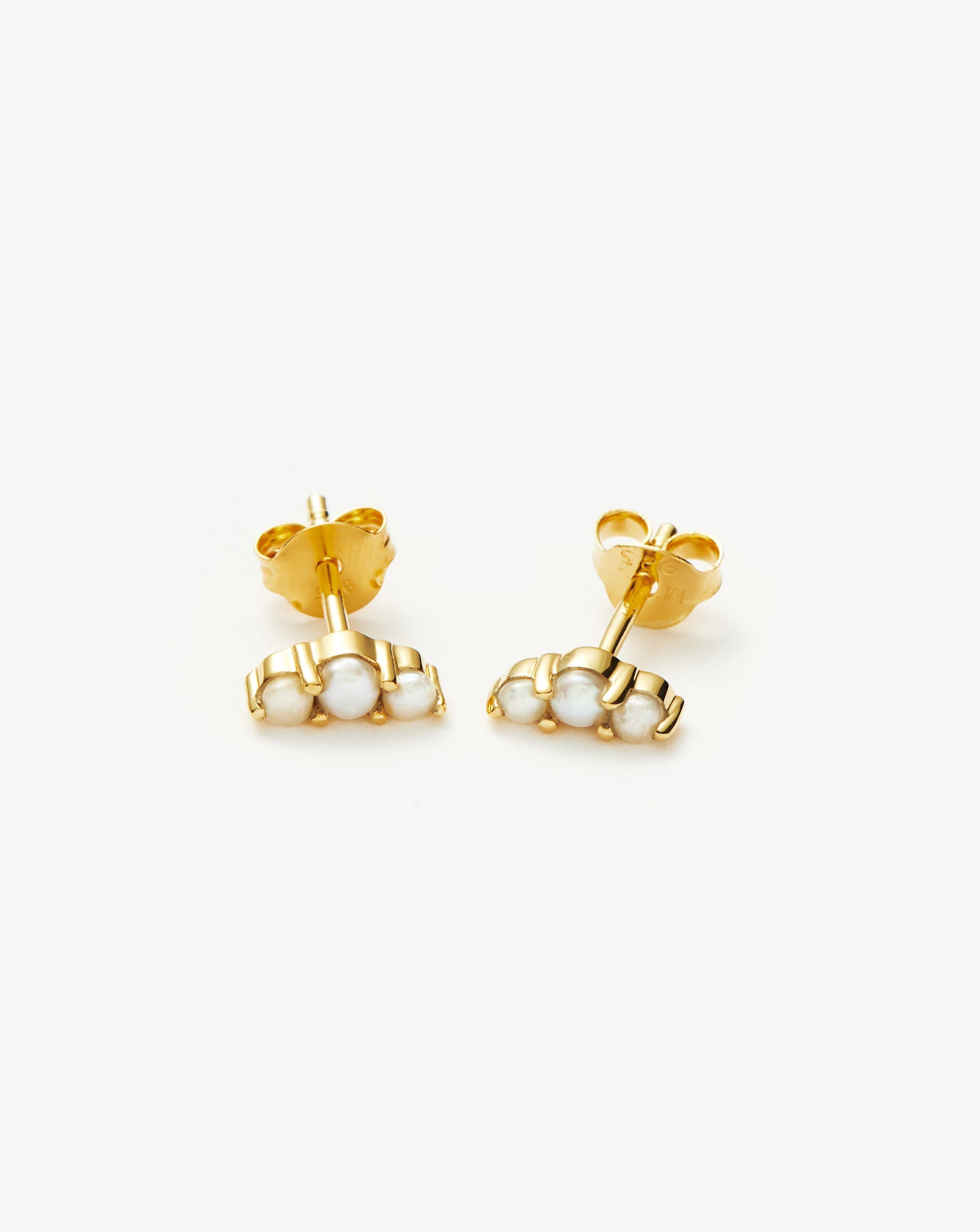 Trendy Trio Stud Earrings Set - Gold, Silver & Rose Gold Hoop Earrings for Women - Perfect for Everyday Wear, Parties & Gifts