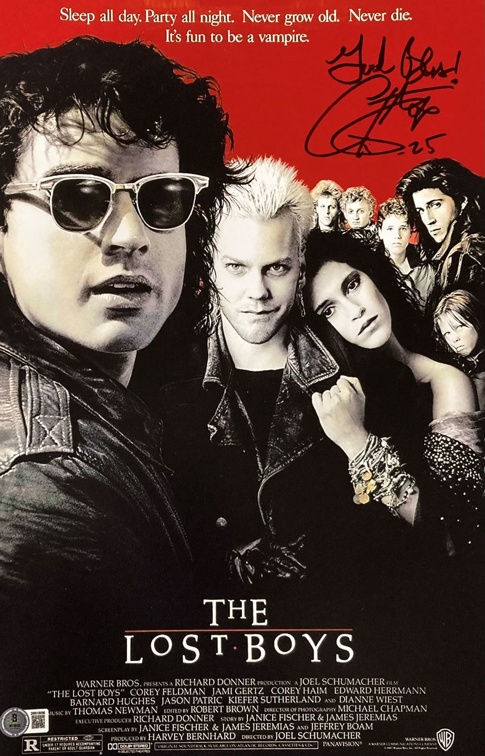 Corey Feldman Autographed The Lost Boys 11x17 Photo - Signed & Inscribed 