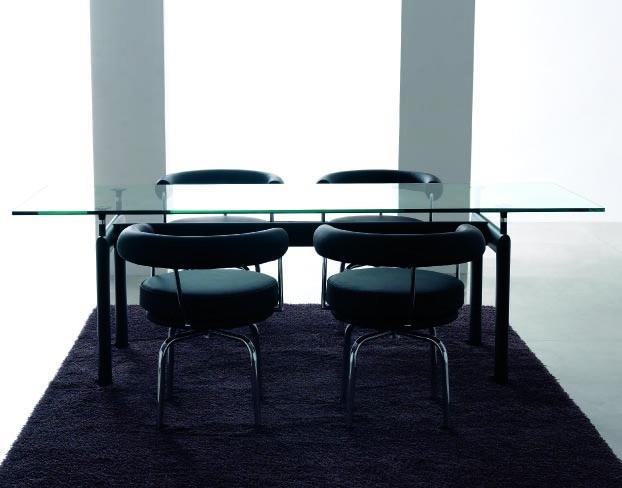 Le Corbusier LC6 Adjustable Dining Table Base - Modern Minimalist Design for Home & Office - Perfect for Dining Rooms, Kitchens, and Workspaces