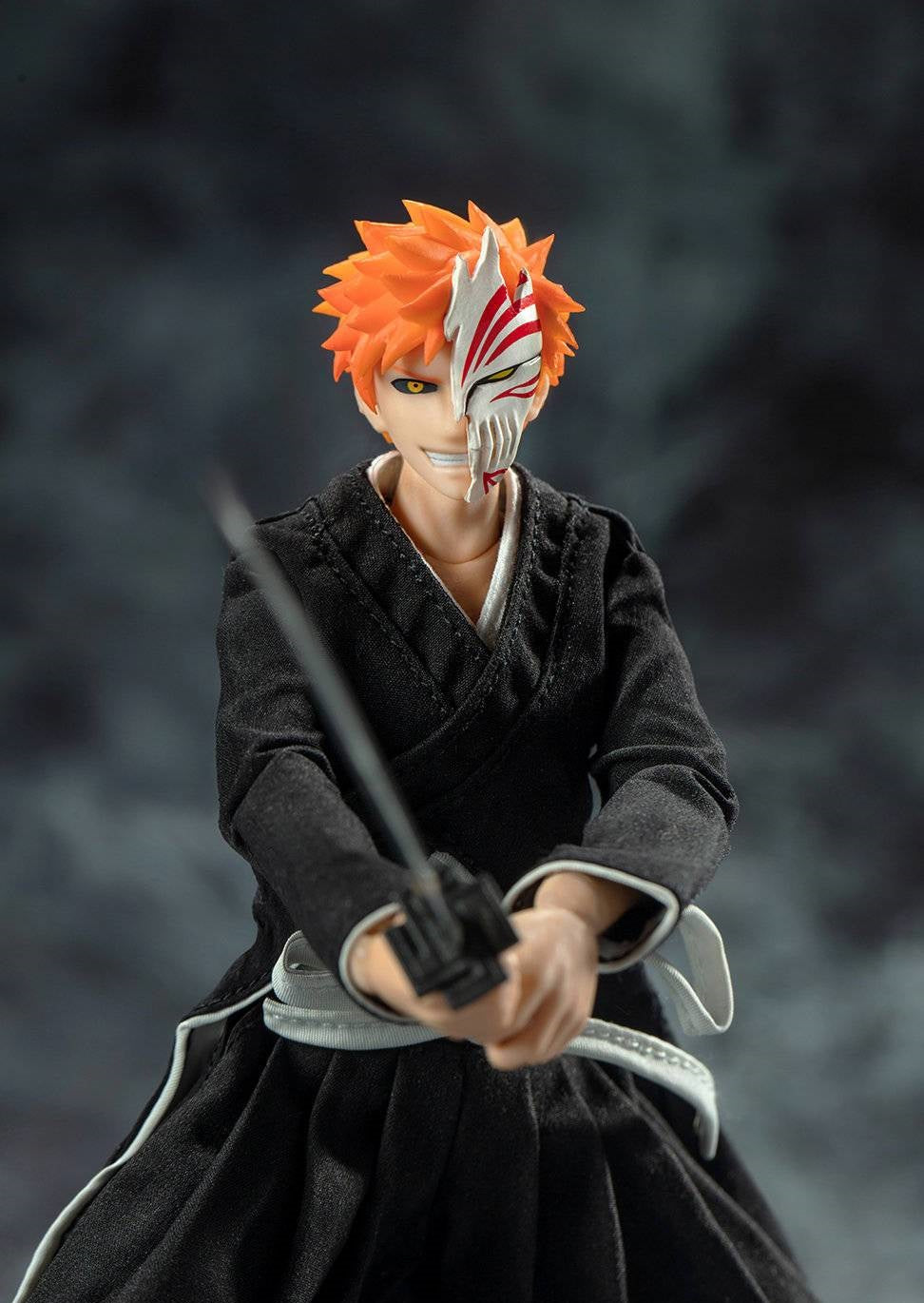 Dasin Models 1/12 Scale 6 Inch Bleach Anime Ichigo Kurosaki Bankai Tensa Zangetsu Action Figure - Perfect for Collectors, Display, and Anime Fans