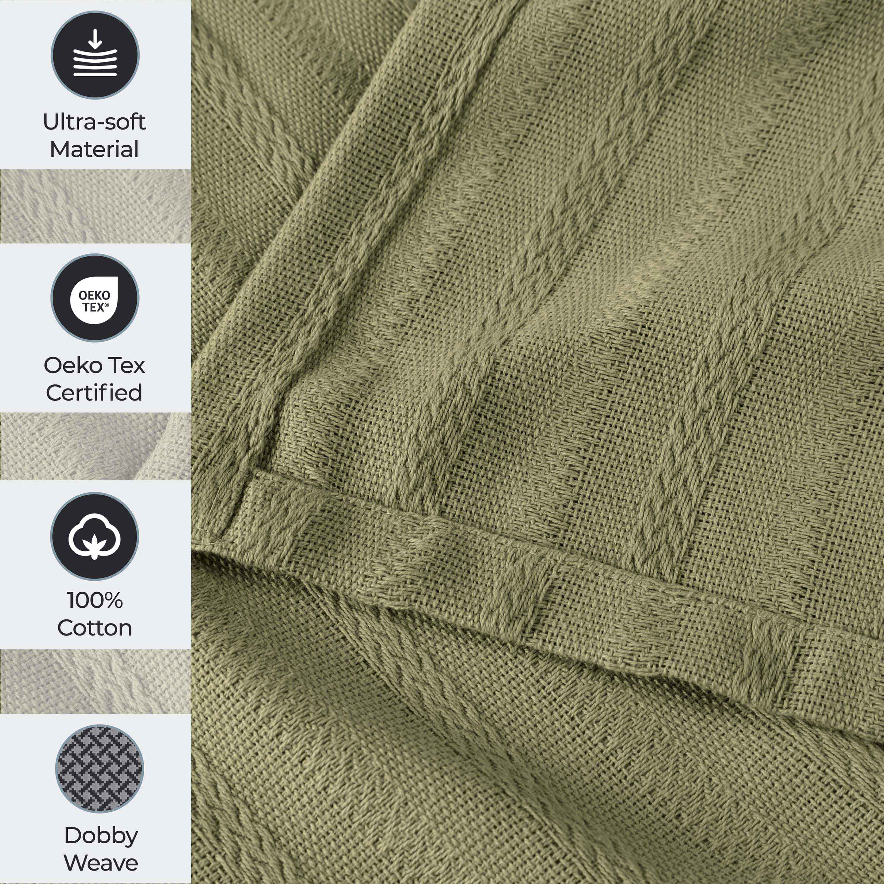 Soft Clara Cotton Textured Striped Lightweight Woven Blanket - Perfect for Sofa, Bed & Outdoor Picnics