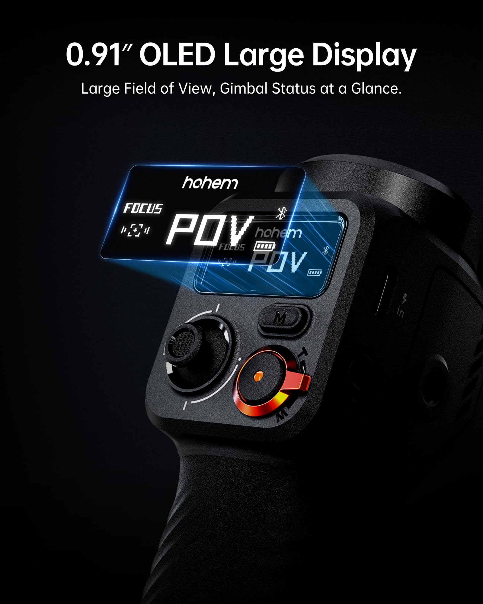 Hohem iSteady M6 3-Axis Smartphone Gimbal Stabilizer with Magnetic AI Tracking, OLED Display & Fill Light - Compatible with iPhone & Android for Smooth Video Recording - Perfect for YouTube, TikTok, Vlogging & Live Streaming
