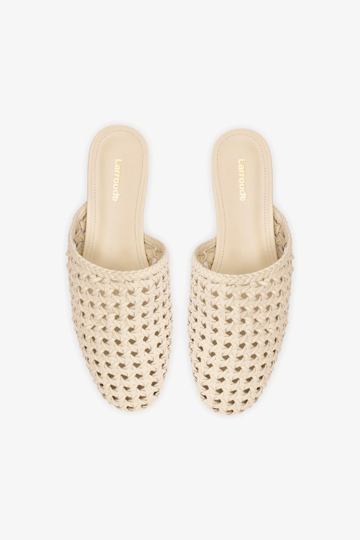 Venice Macrame Flat Mule Shoes - Ivory Leather Slip-On Sandals for Women | Boho Chic Summer Beach Walking Comfortable Footwear