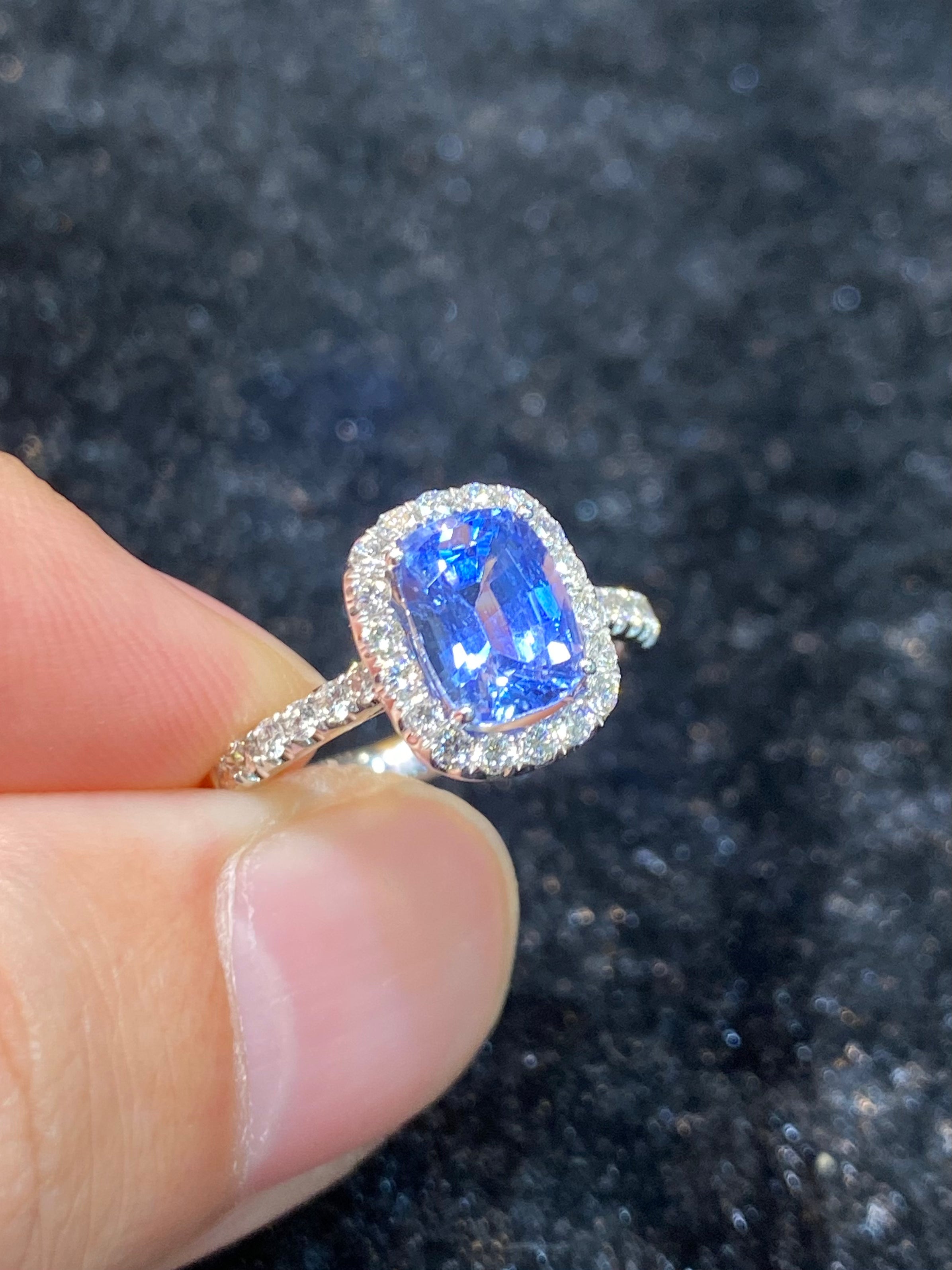 Natural Blue Sapphire Ring 2.13ct - Genuine Ceylon Sapphire Jewelry for Women, 925 Sterling Silver Engagement Ring, Perfect for Wedding, Anniversary & Special Occasion Gifts