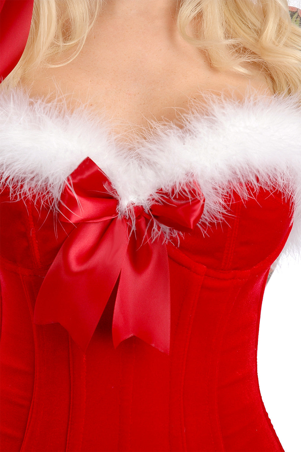 Sexy Mistletoe Strapless Corset with Detachable Garters - Lingerie for Valentine's Day, Boudoir Photography & Bridal Shower