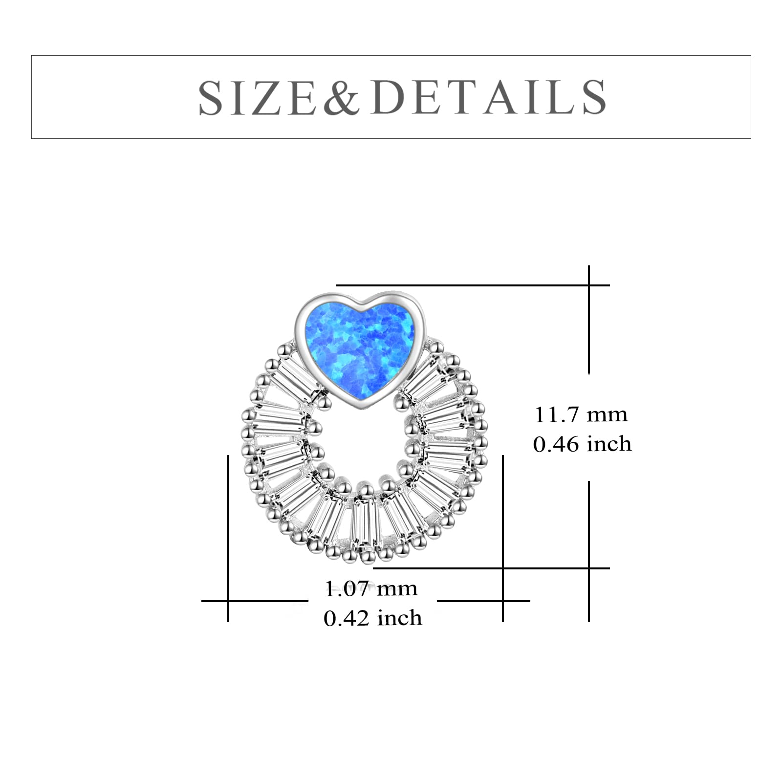 YFN Opal Earrings - Sterling Silver Drop Stud Earrings in Blue, White, Pink & Abalone Shell | Elegant Jewelry Gift for Women & Girls | Perfect for Weddings, Parties & Everyday Wear