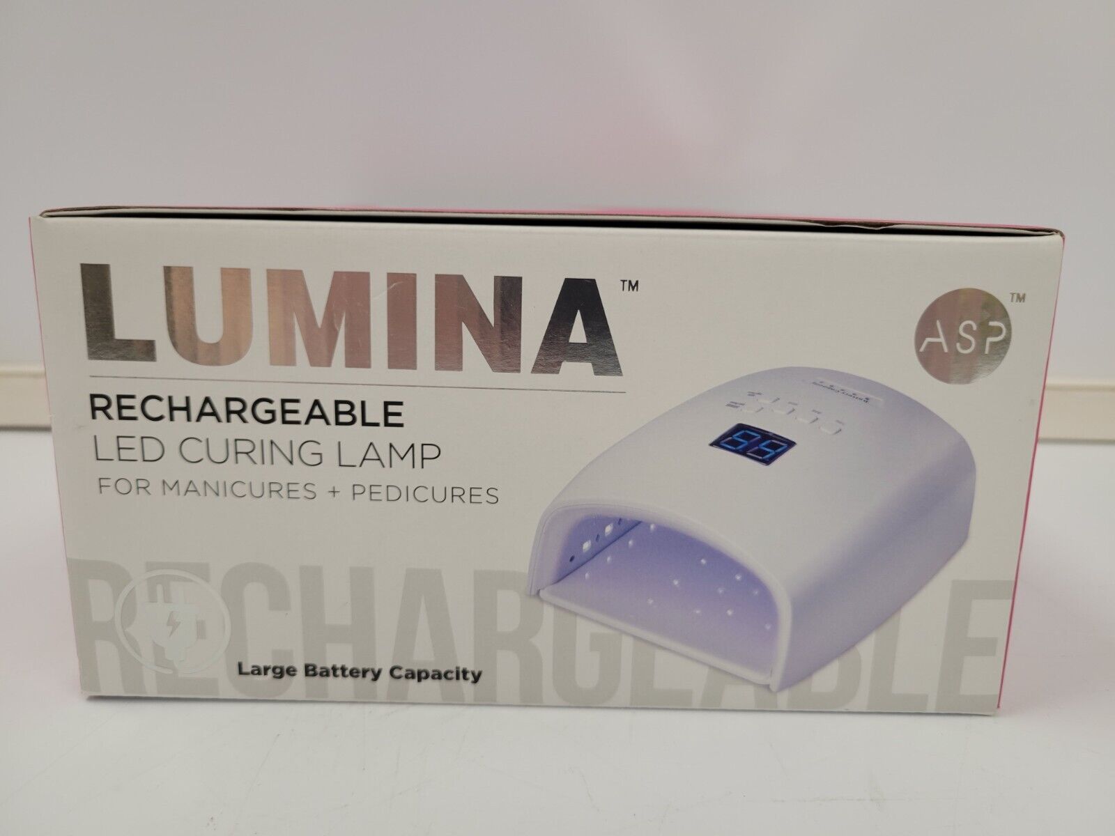 Lumina By ASP ASN S10 Rechargeable LED/UV Curing Lamp for Nails - Professional Gel Polish Curing Light for Manicure & Pedicure at Home or Salon