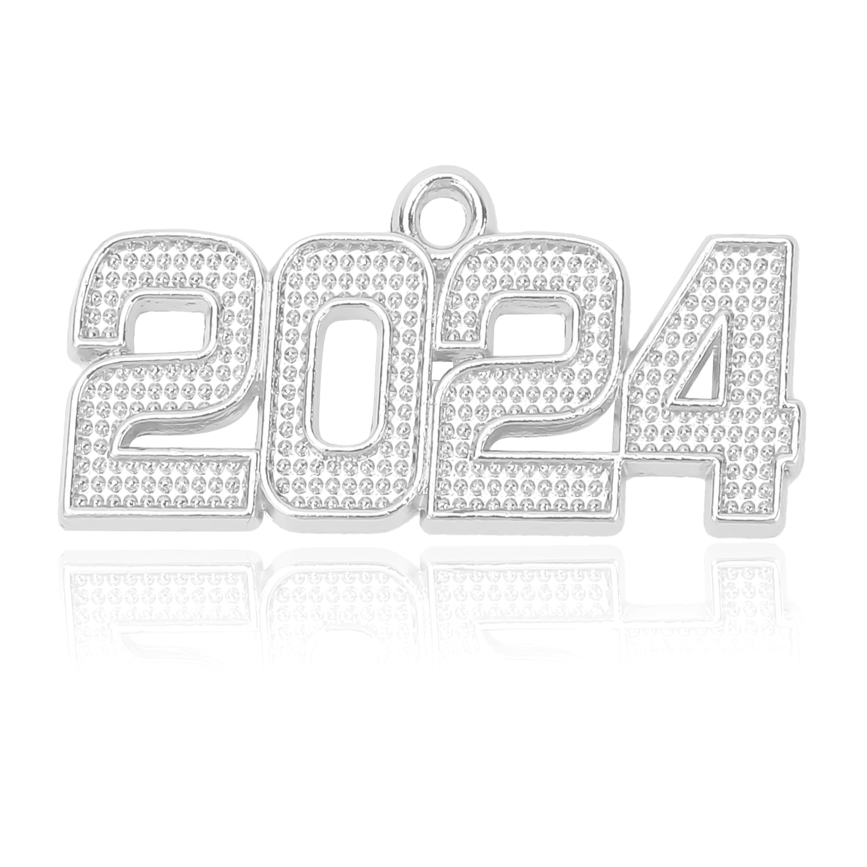 2024 Graduation Tassel Charms - Silver Cap Tassel Decorations for High School & College Graduation Parties, Commencement Ceremonies & Photo Props